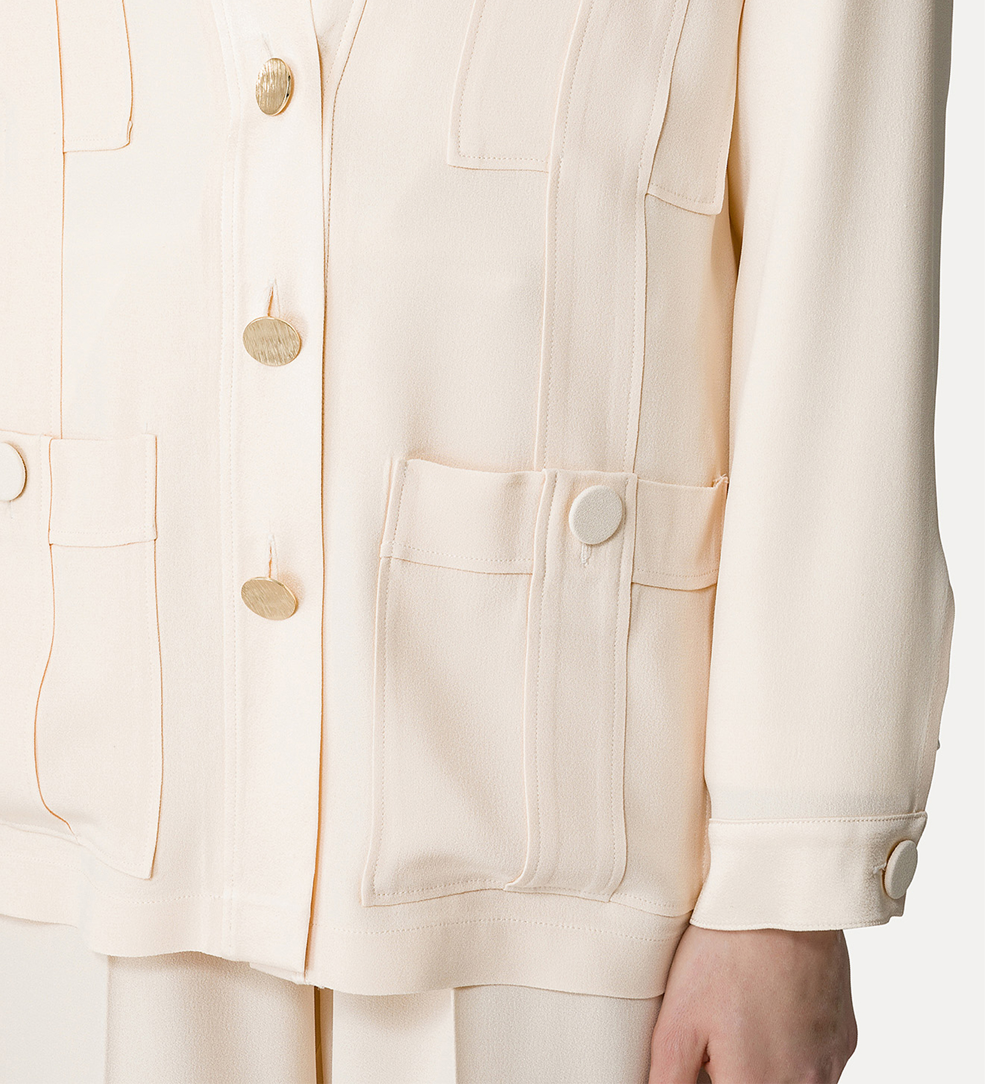 safari jacket in satin envers | forte_forte