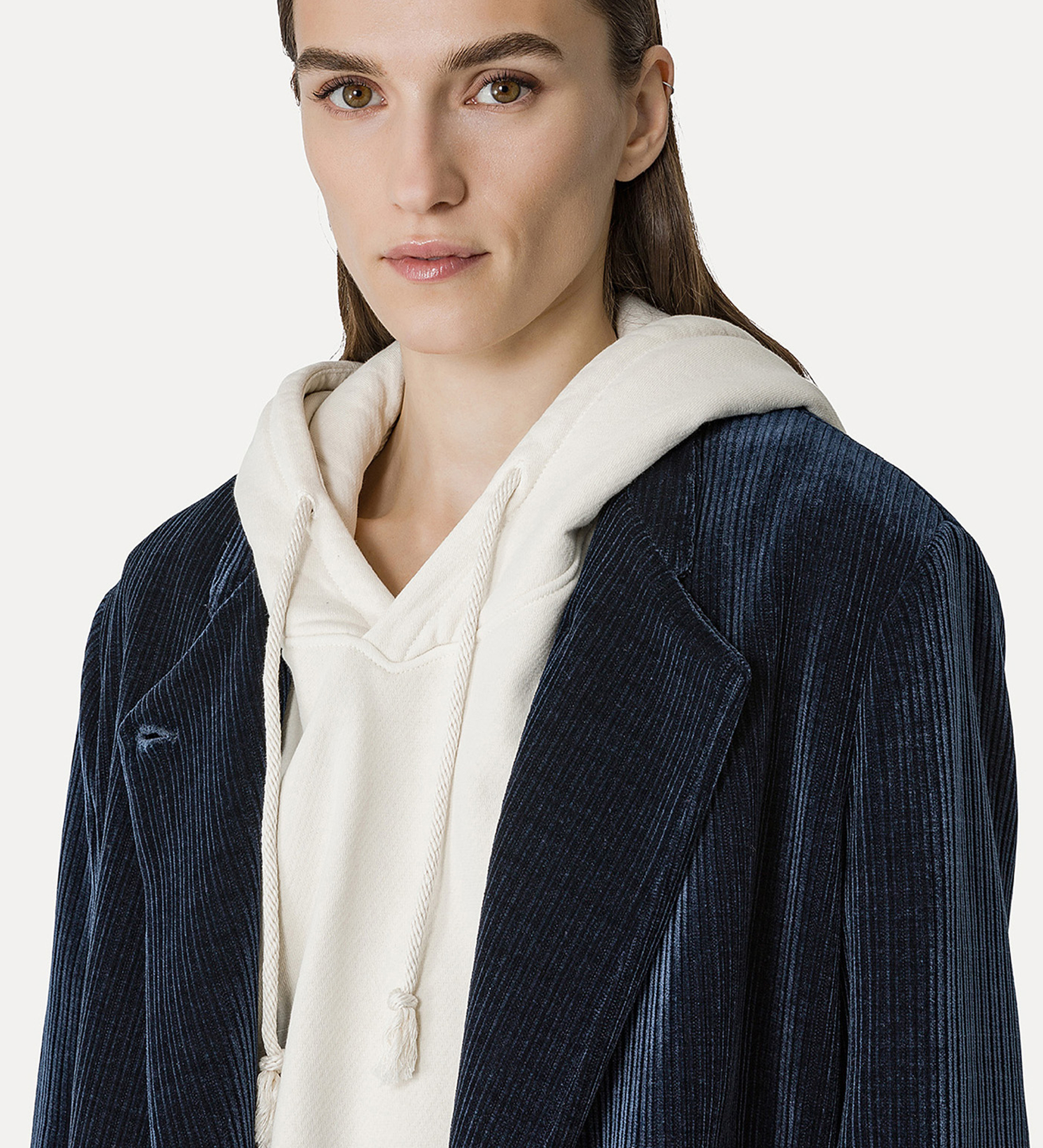 overjacket in corduroy–effect jersey | forte_forte