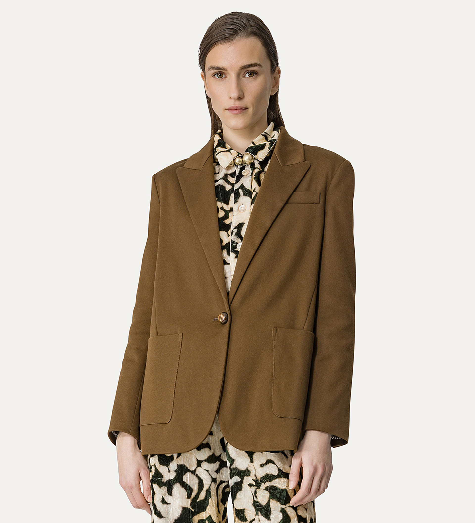 mannish jacket in cotton covert | forte_forte