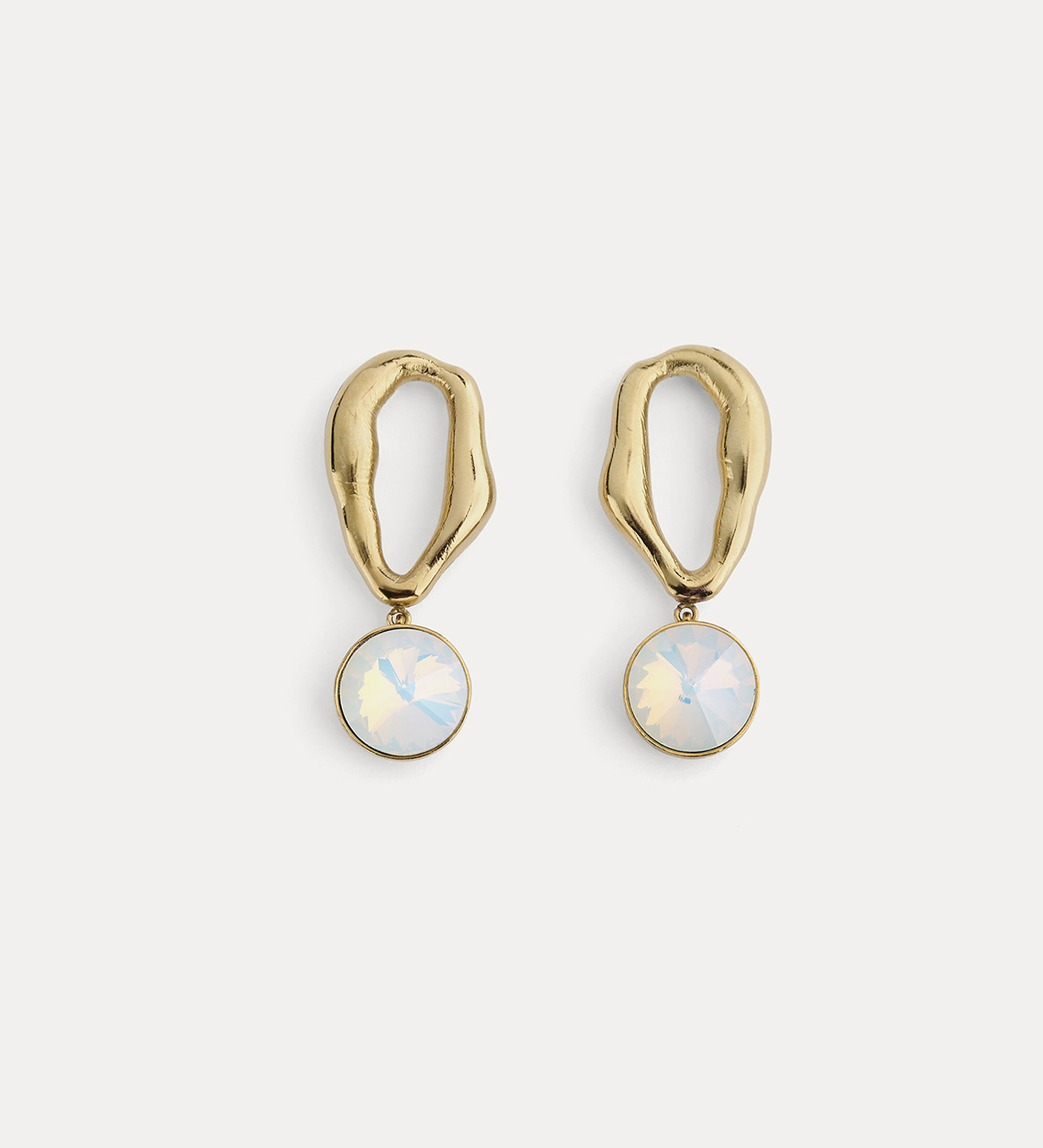 sculptural earrings with crystal embellishment | forte_forte