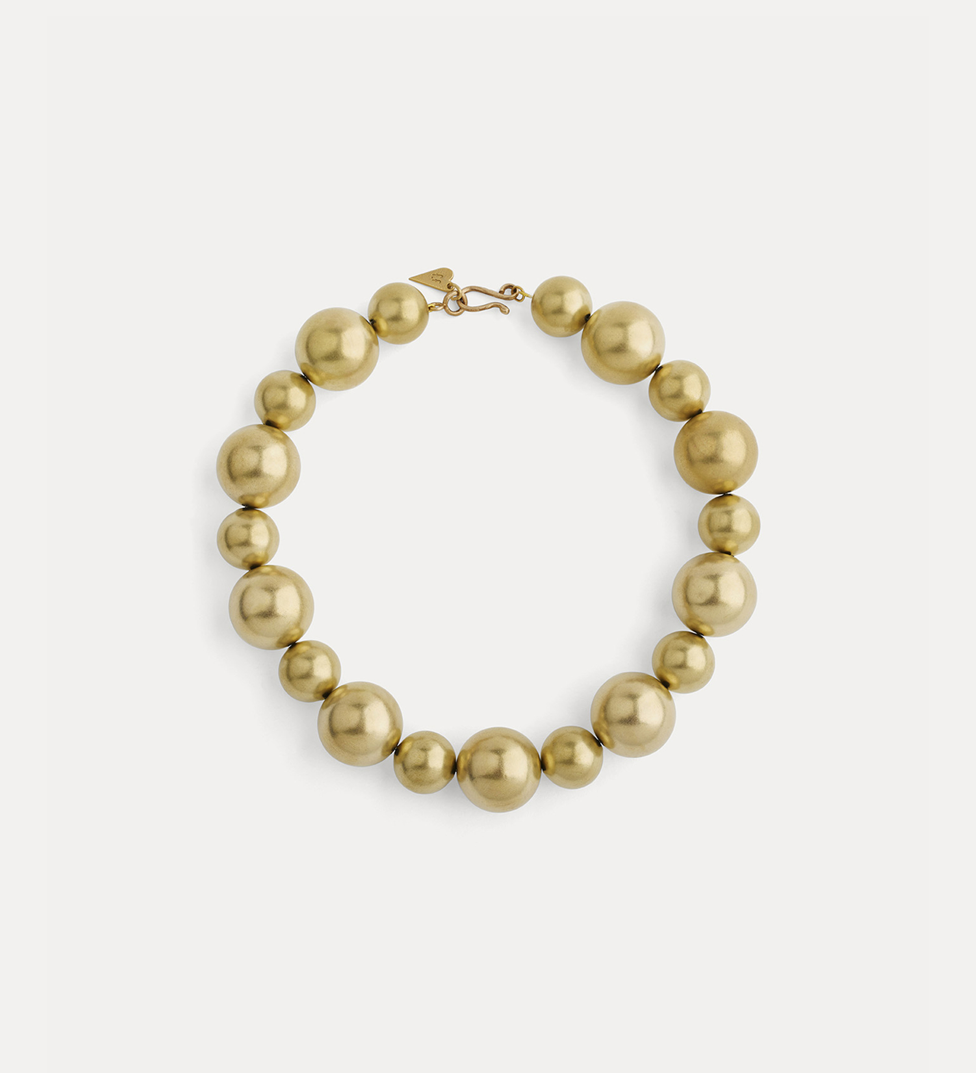 pearl necklace in brass | forte_forte