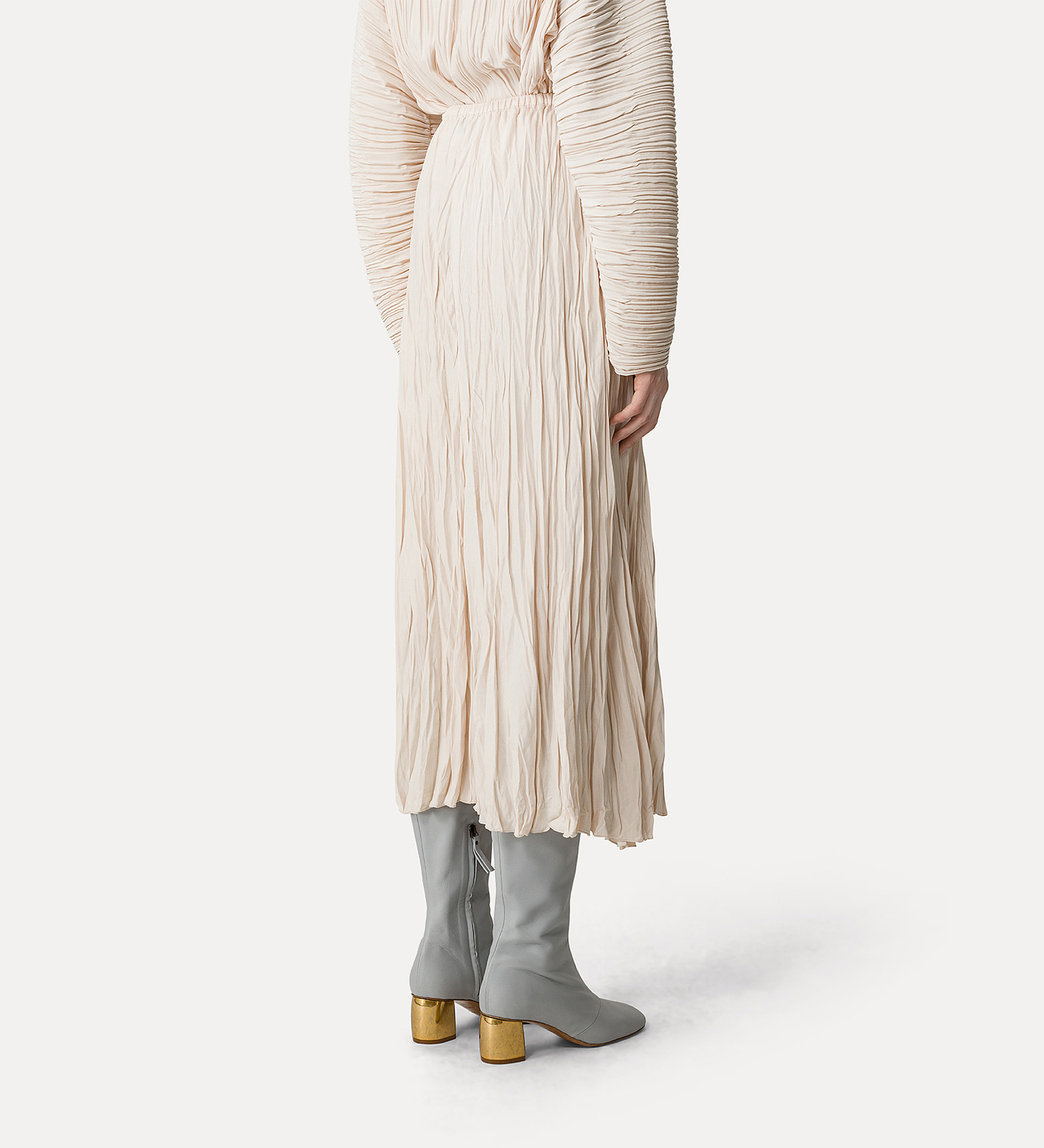 wrap skirt in pleated crêpe | forte_forte