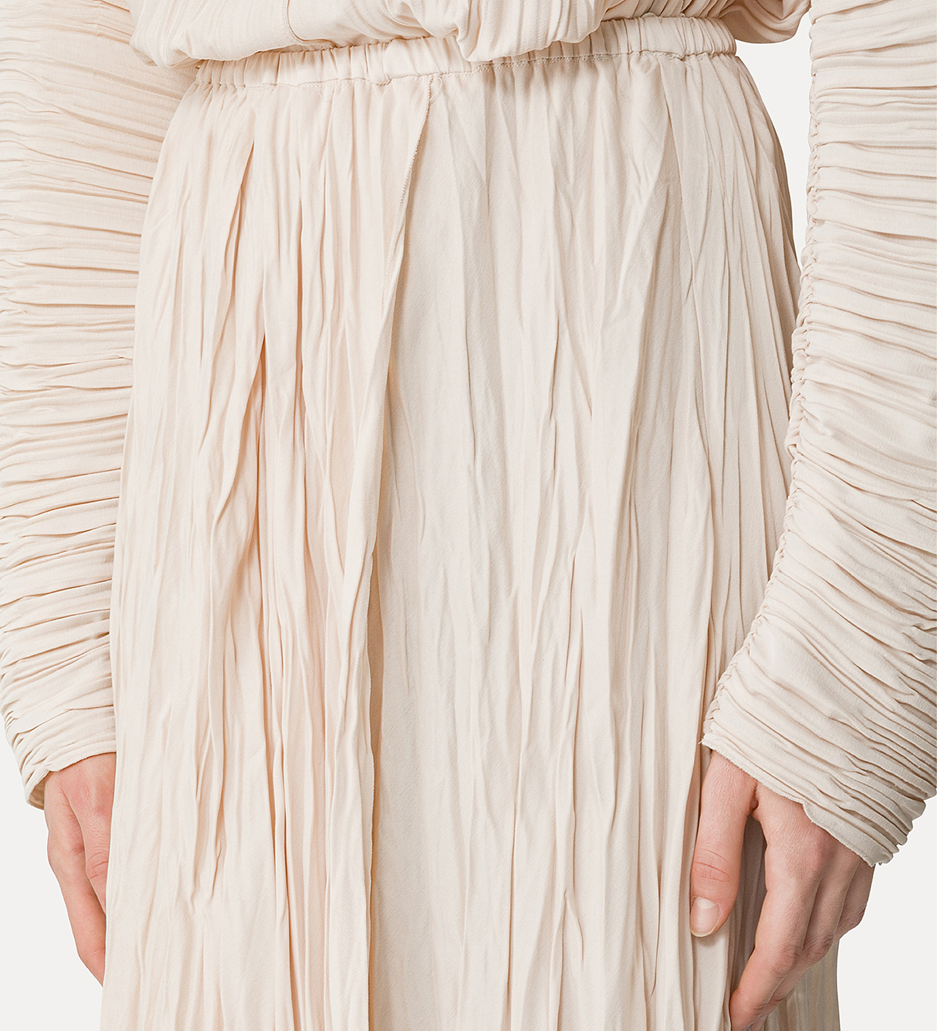 wrap skirt in pleated crêpe | forte_forte