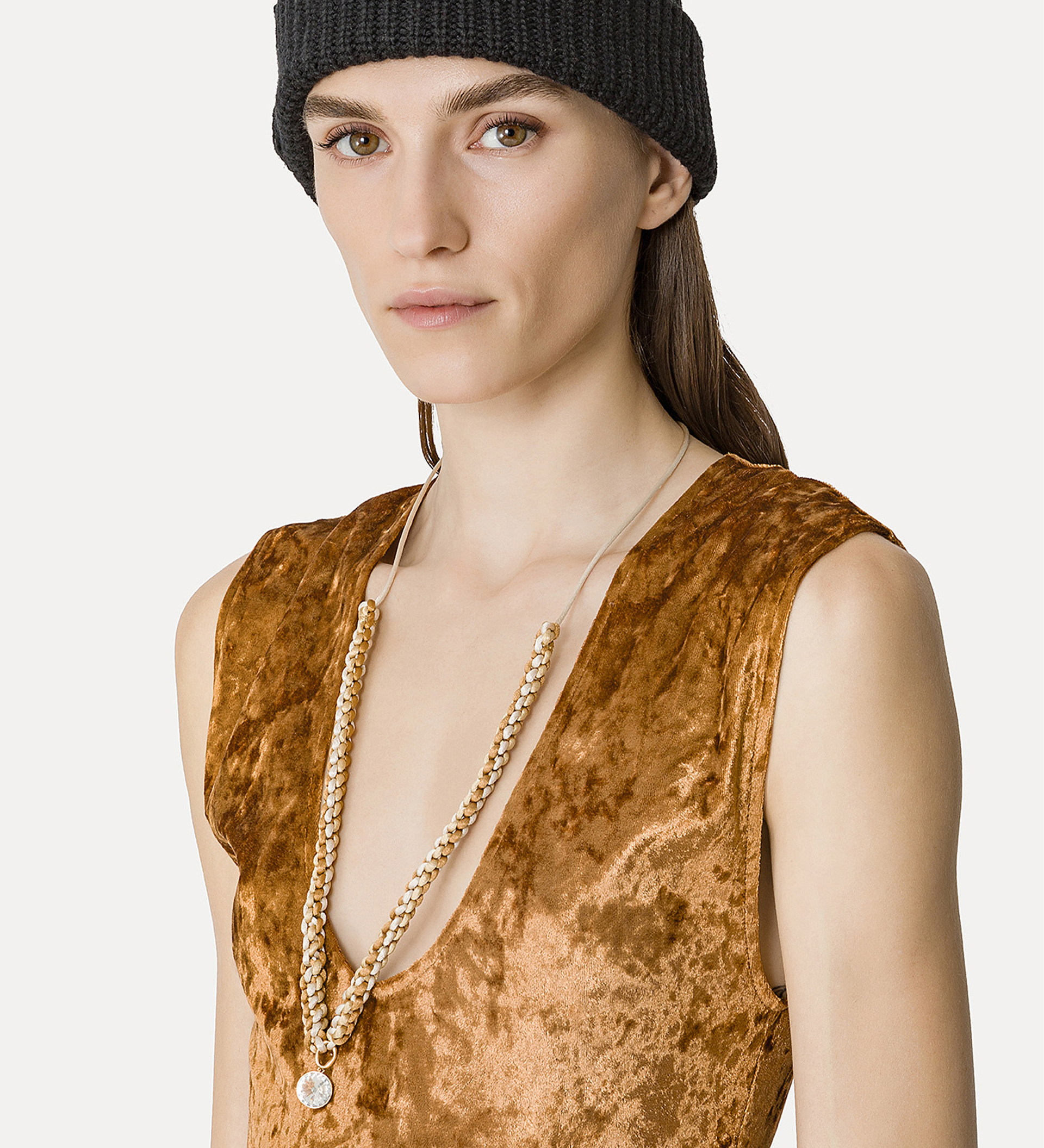 body smanicato in velluto stretch cangiante | forte_forte
