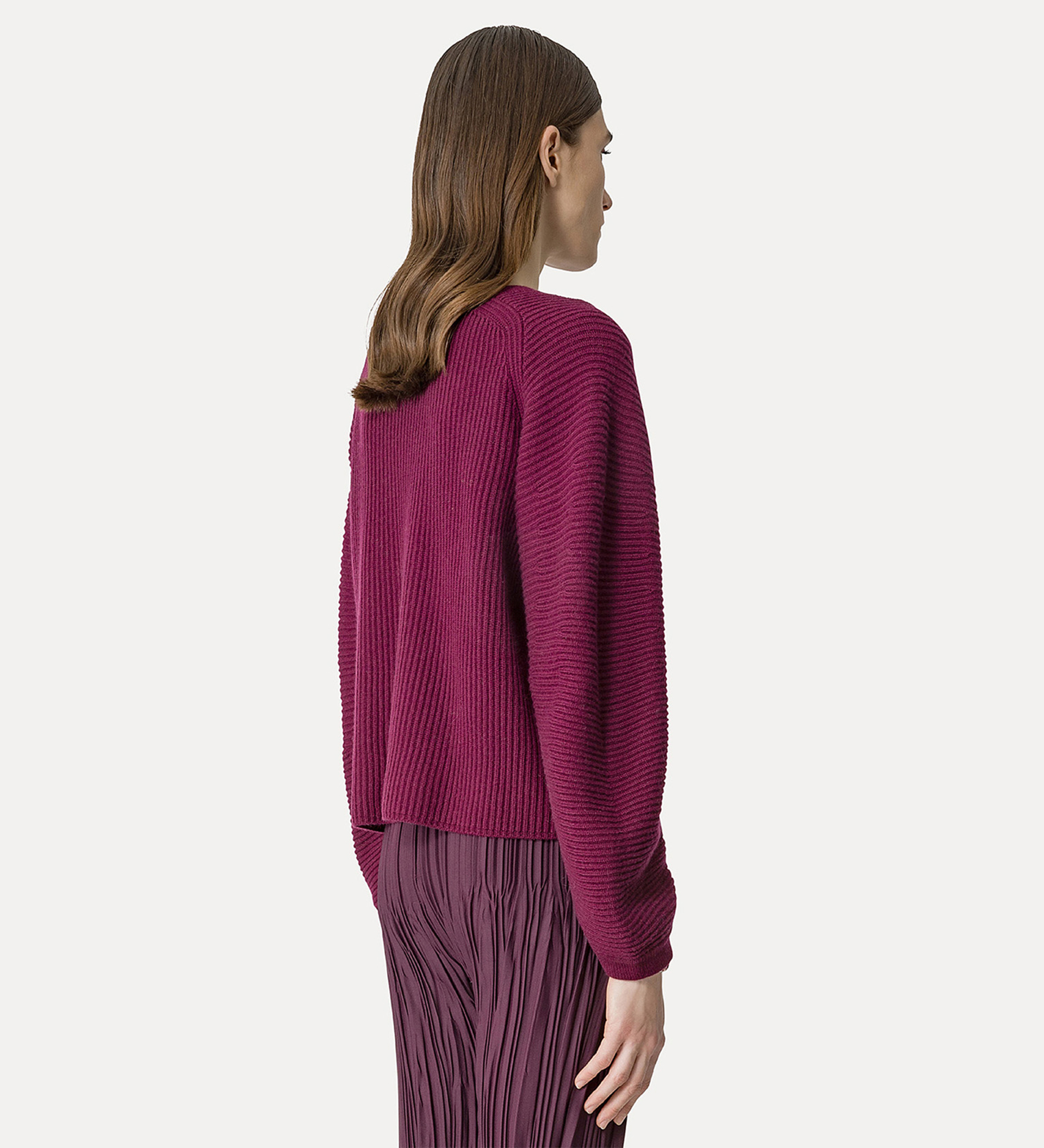 maglia half moon in cashmere e lana | forte_forte