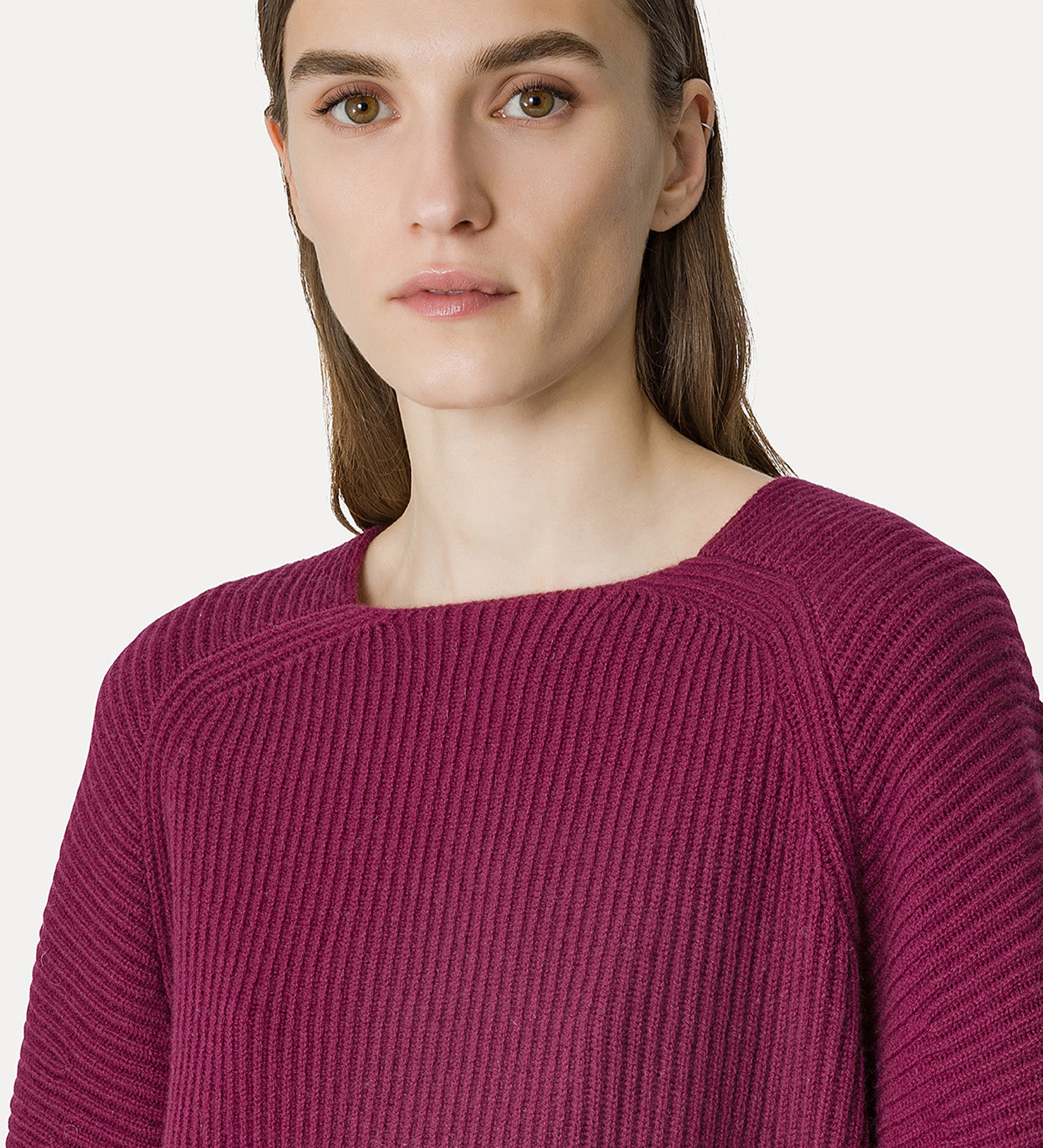 maglia half moon in cashmere e lana | forte_forte