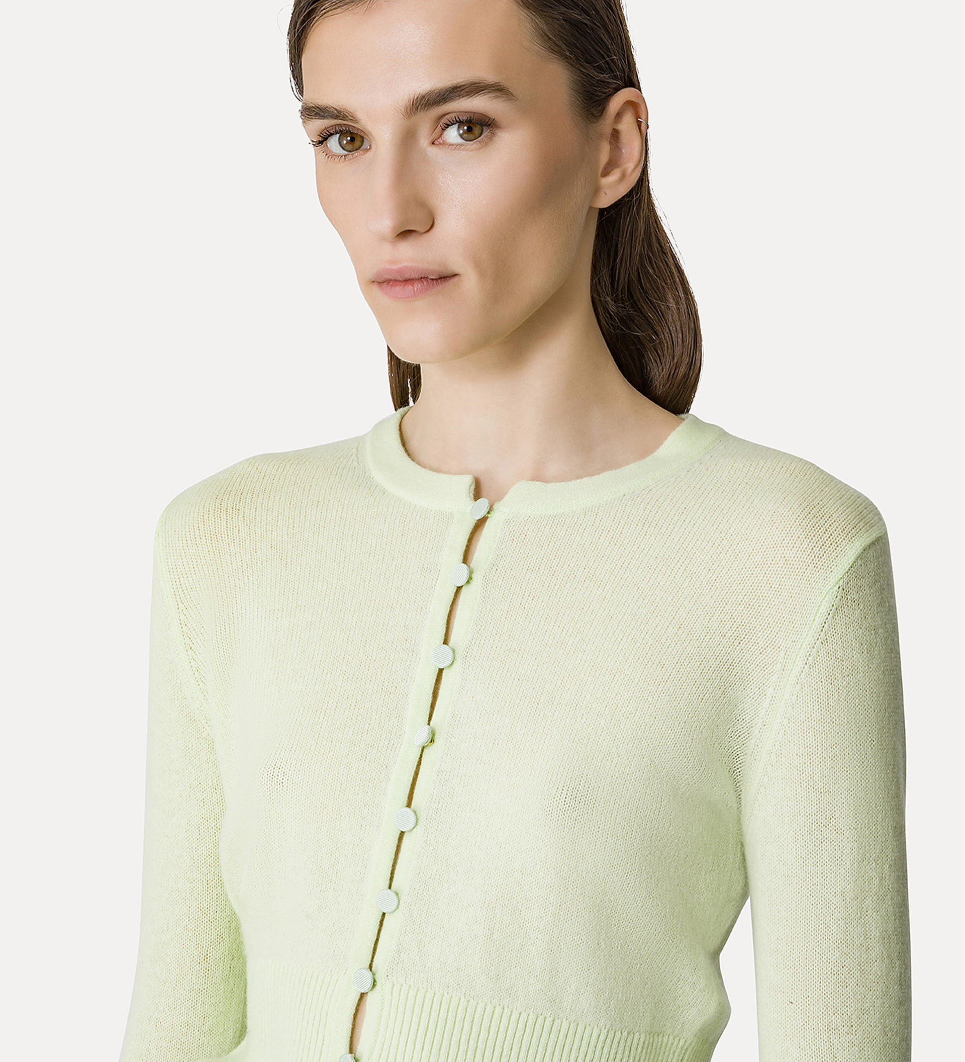 cardigan in garza di cashmere e lana | forte_forte