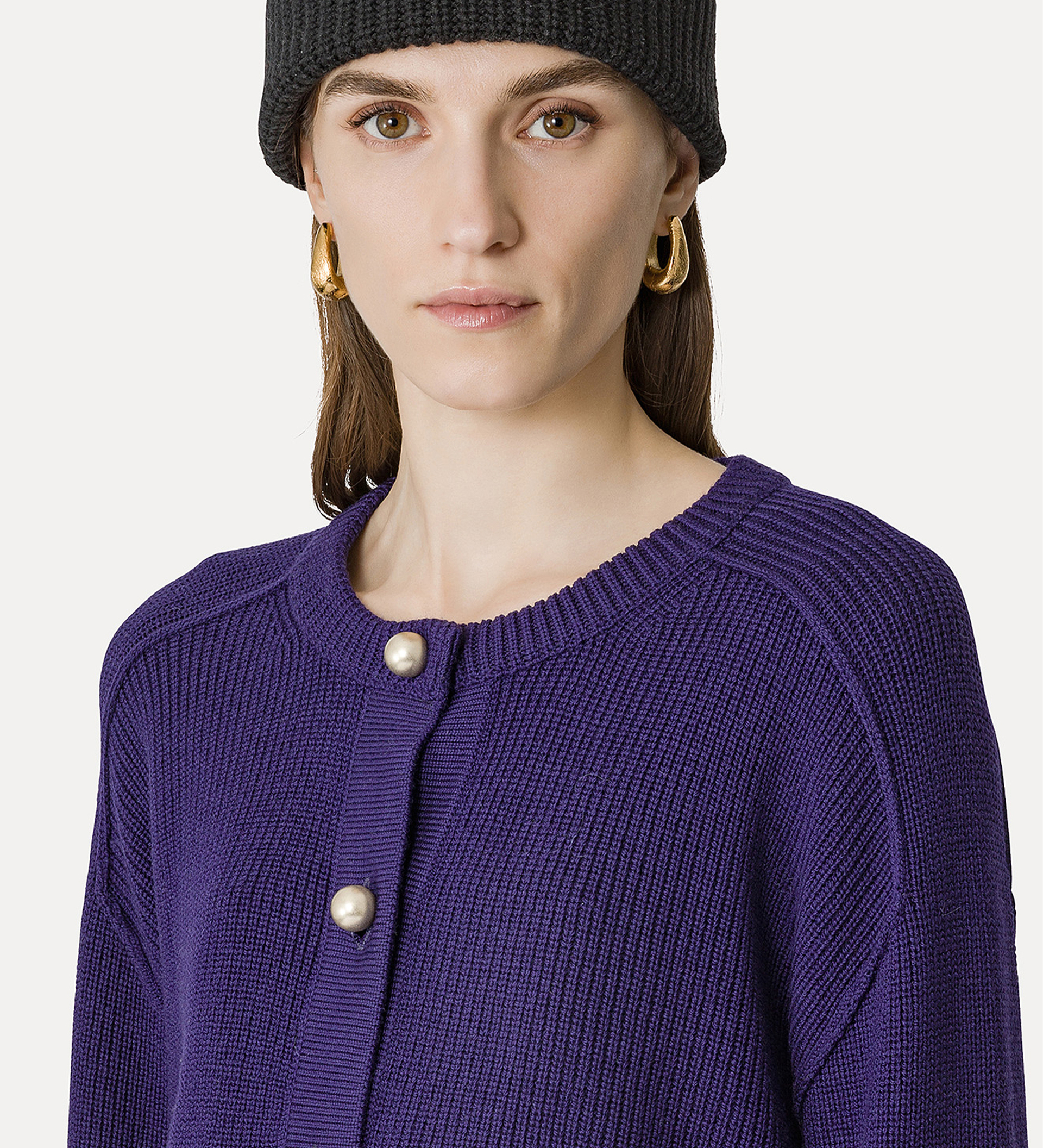 cardigan in lana merinos | forte_forte
