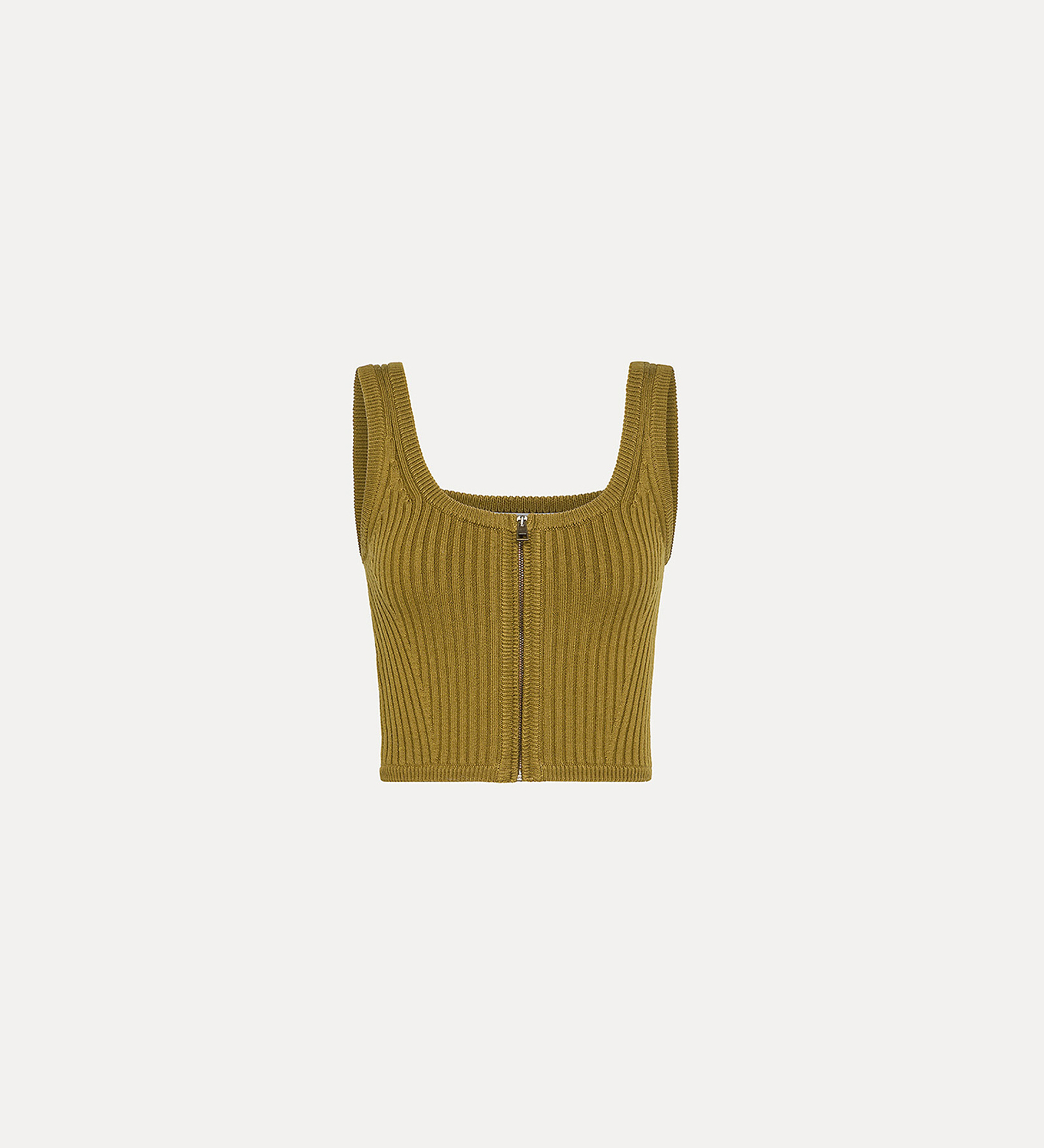 zipped top in merino wool | forte_forte