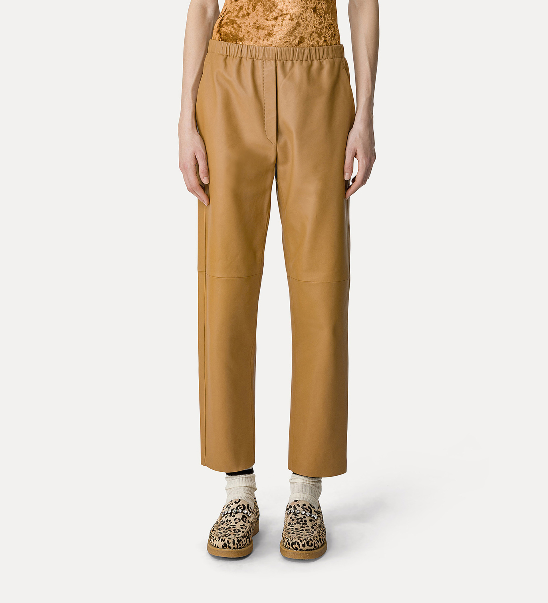 pantalone jogger in nappa | forte_forte
