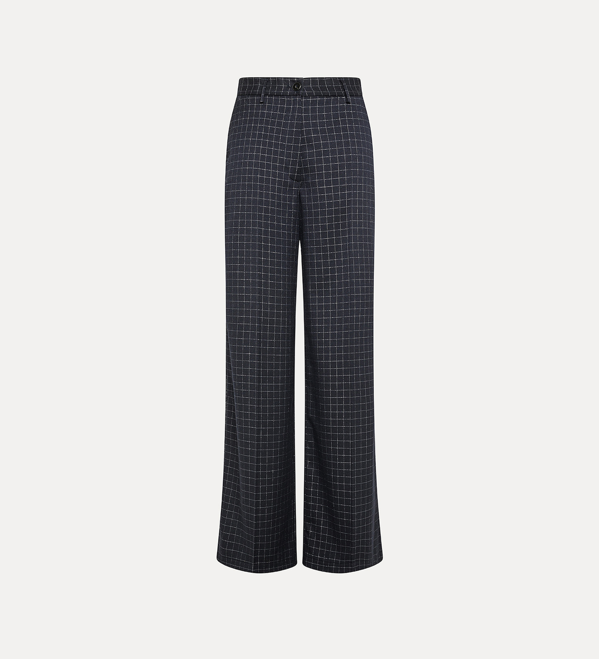 tailored trousers in silver–check batavia | forte_forte