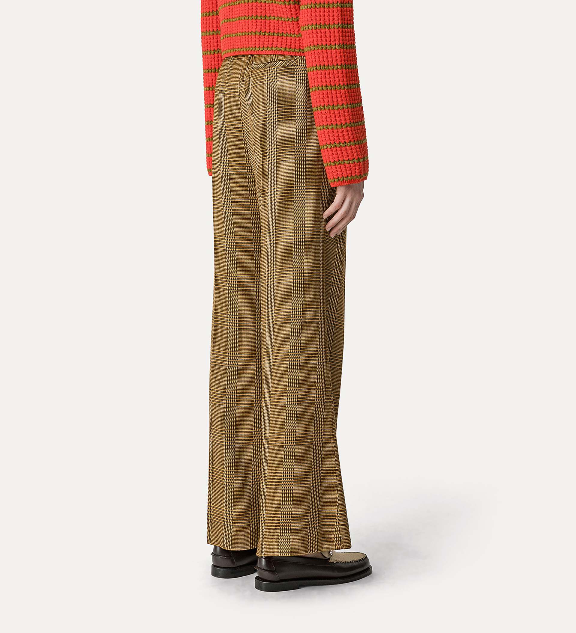 pantalone flared in principe di galles | forte_forte