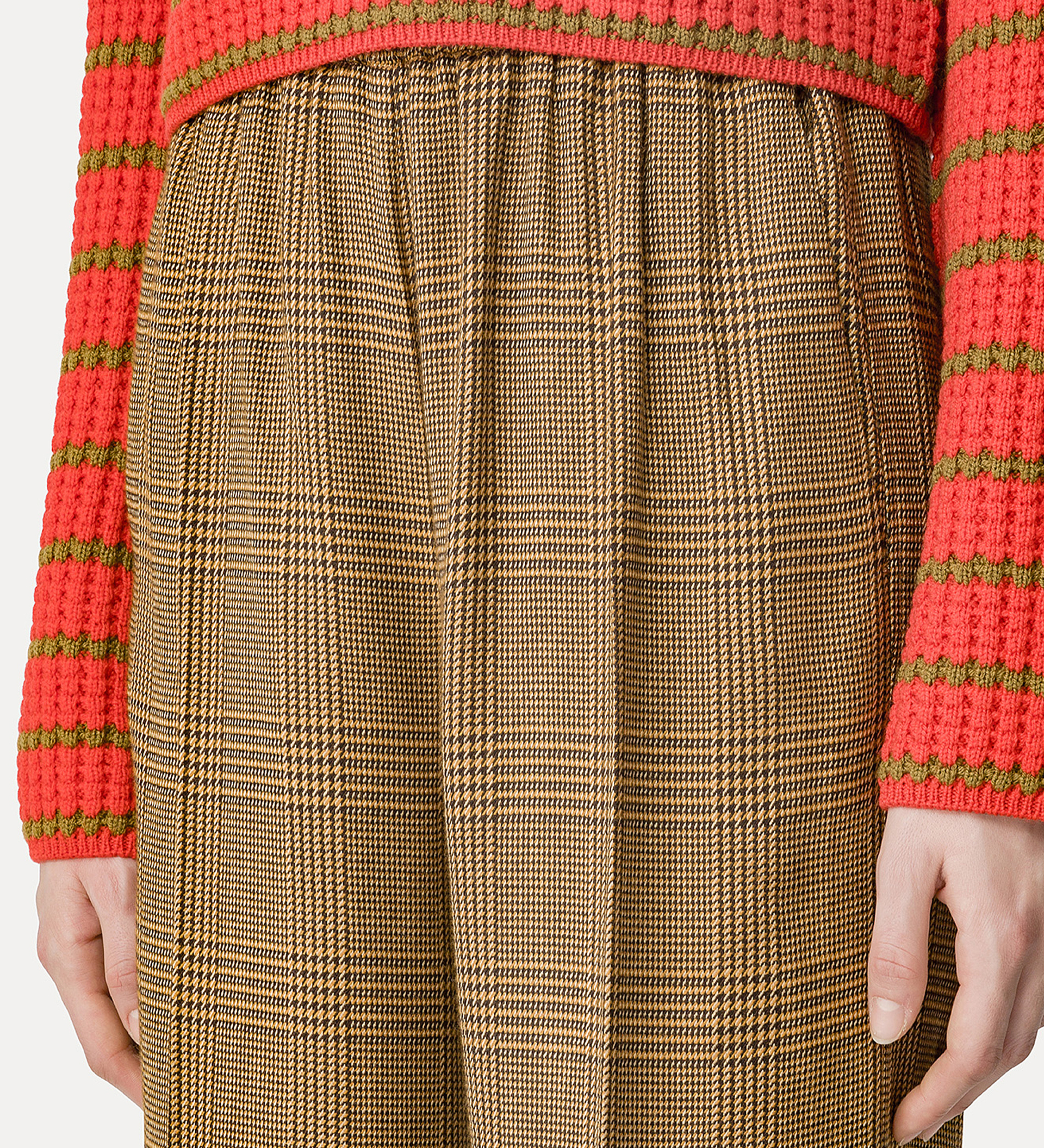 pantalone flared in principe di galles | forte_forte