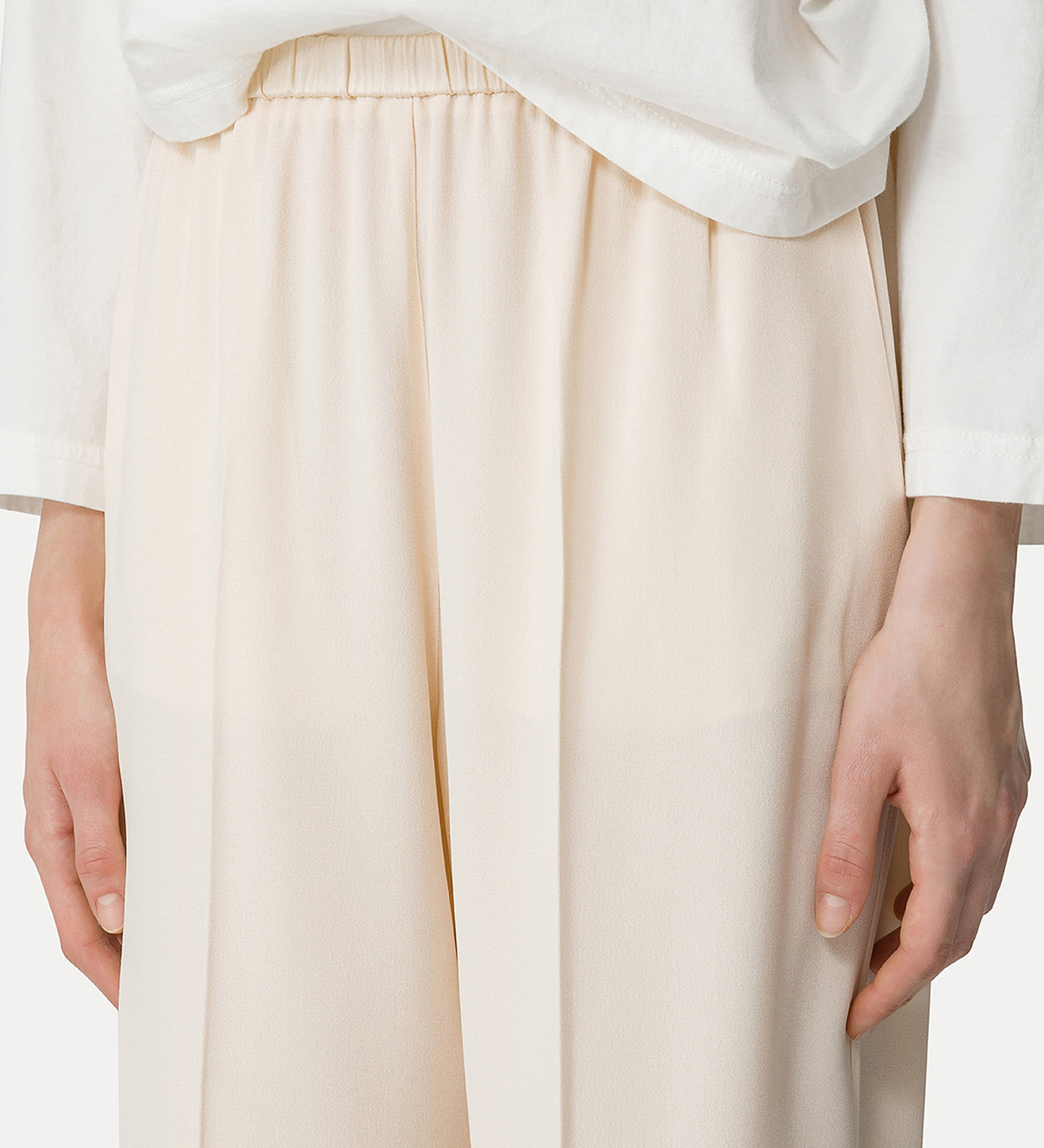 flared trousers in satin envers | forte_forte