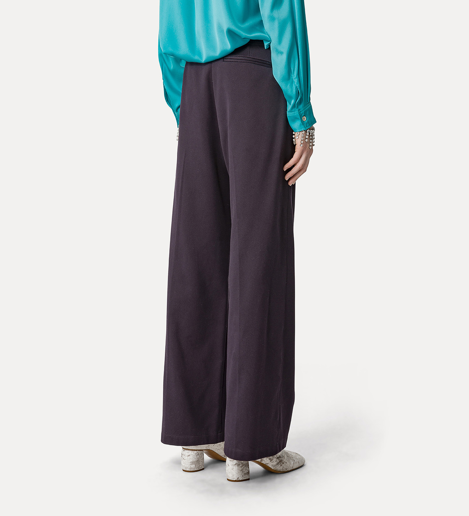pantalone straight leg in cover di cotone | forte_forte