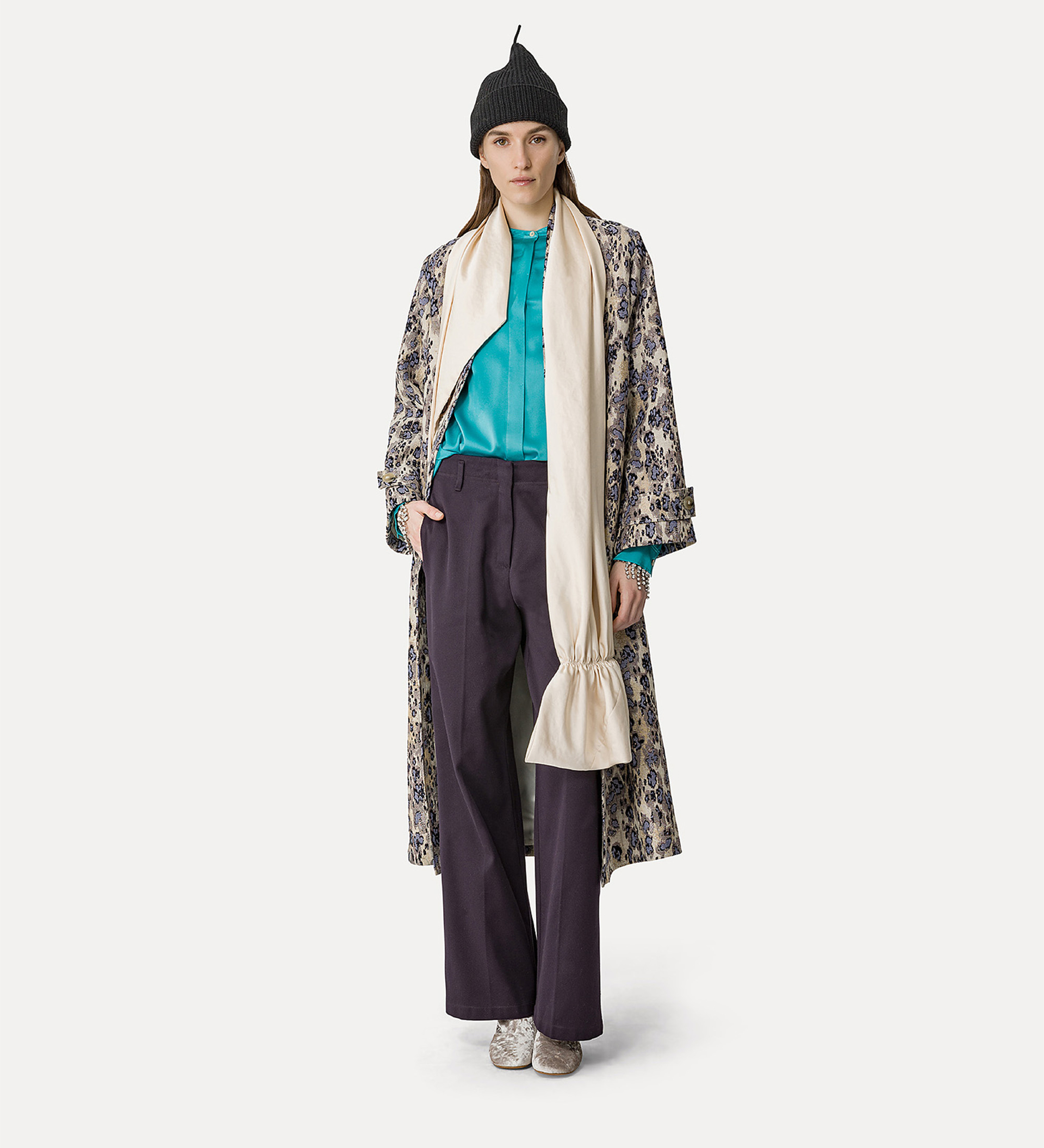 pantalone straight leg in cover di cotone | forte_forte