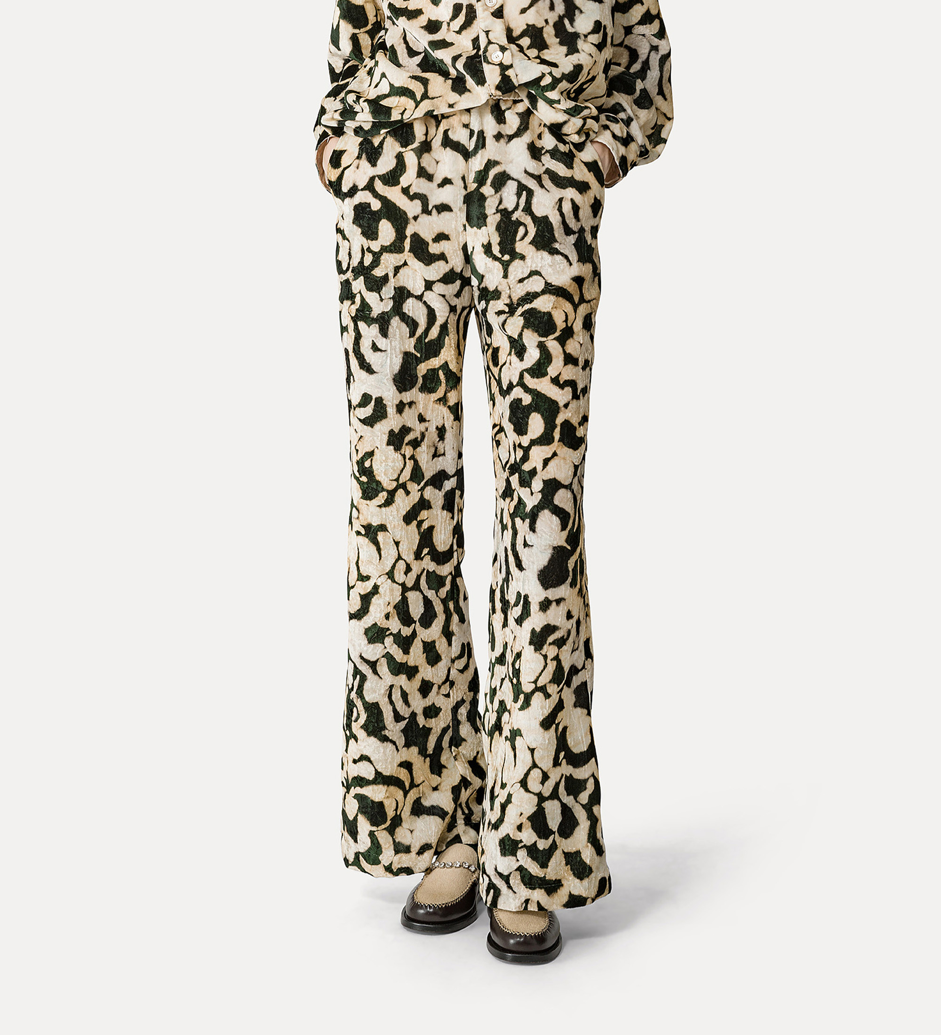 velvet "rose alchemy" flared trousers | forte_forte