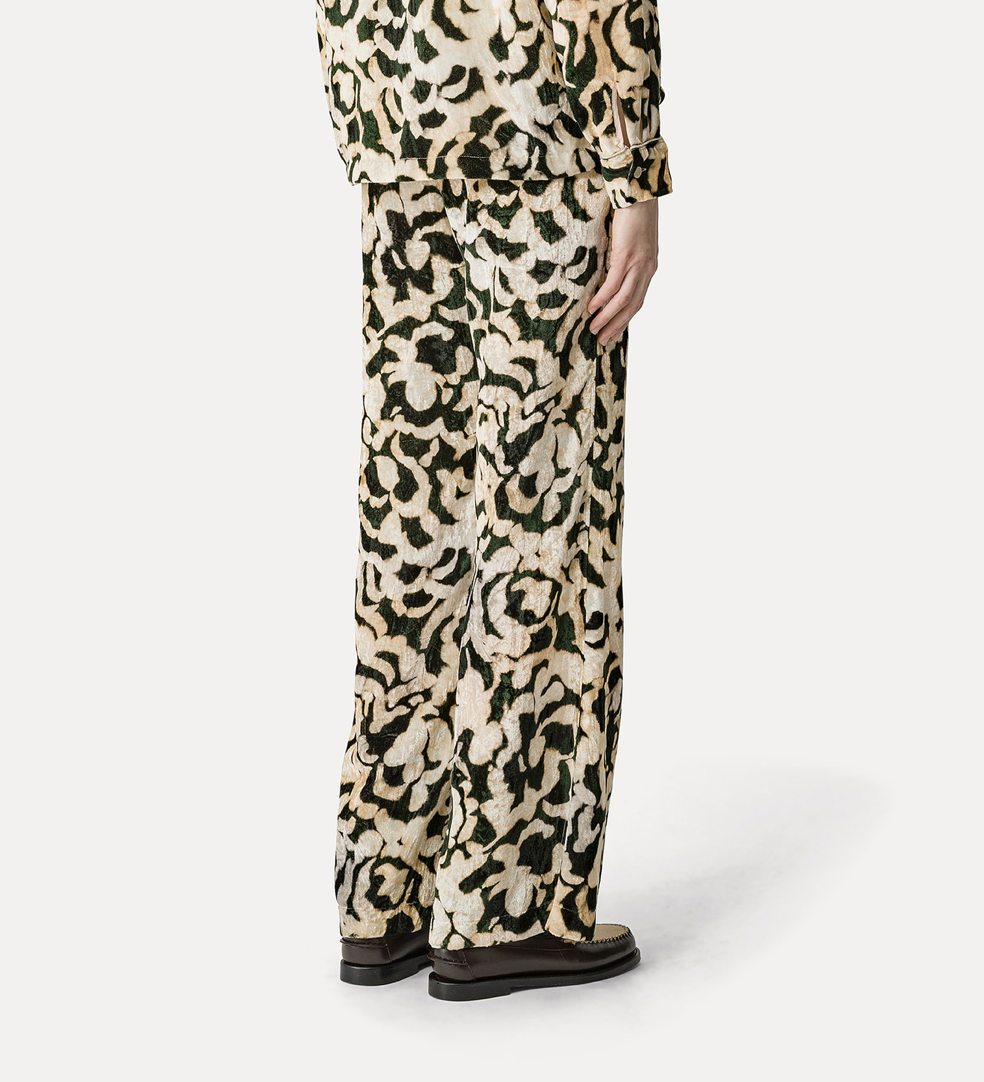 velvet "rose alchemy" flared trousers | forte_forte