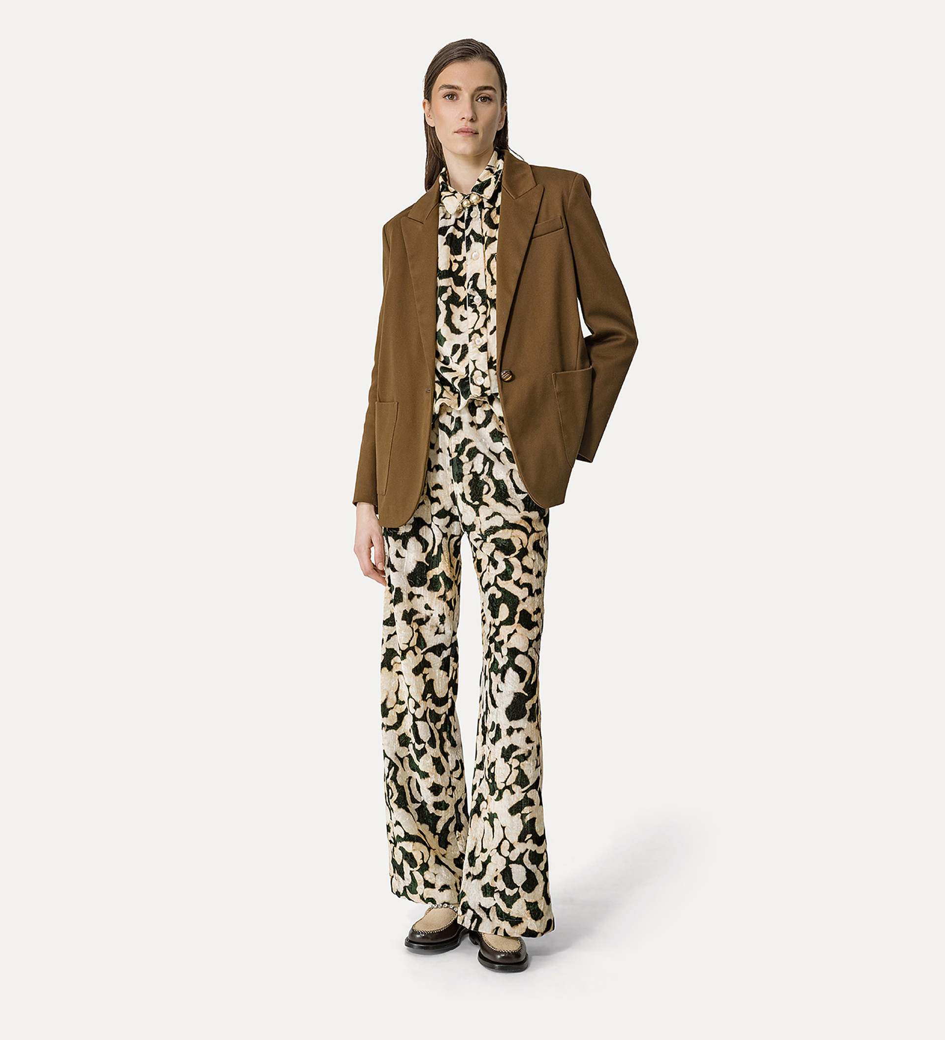 velvet "rose alchemy" flared trousers | forte_forte
