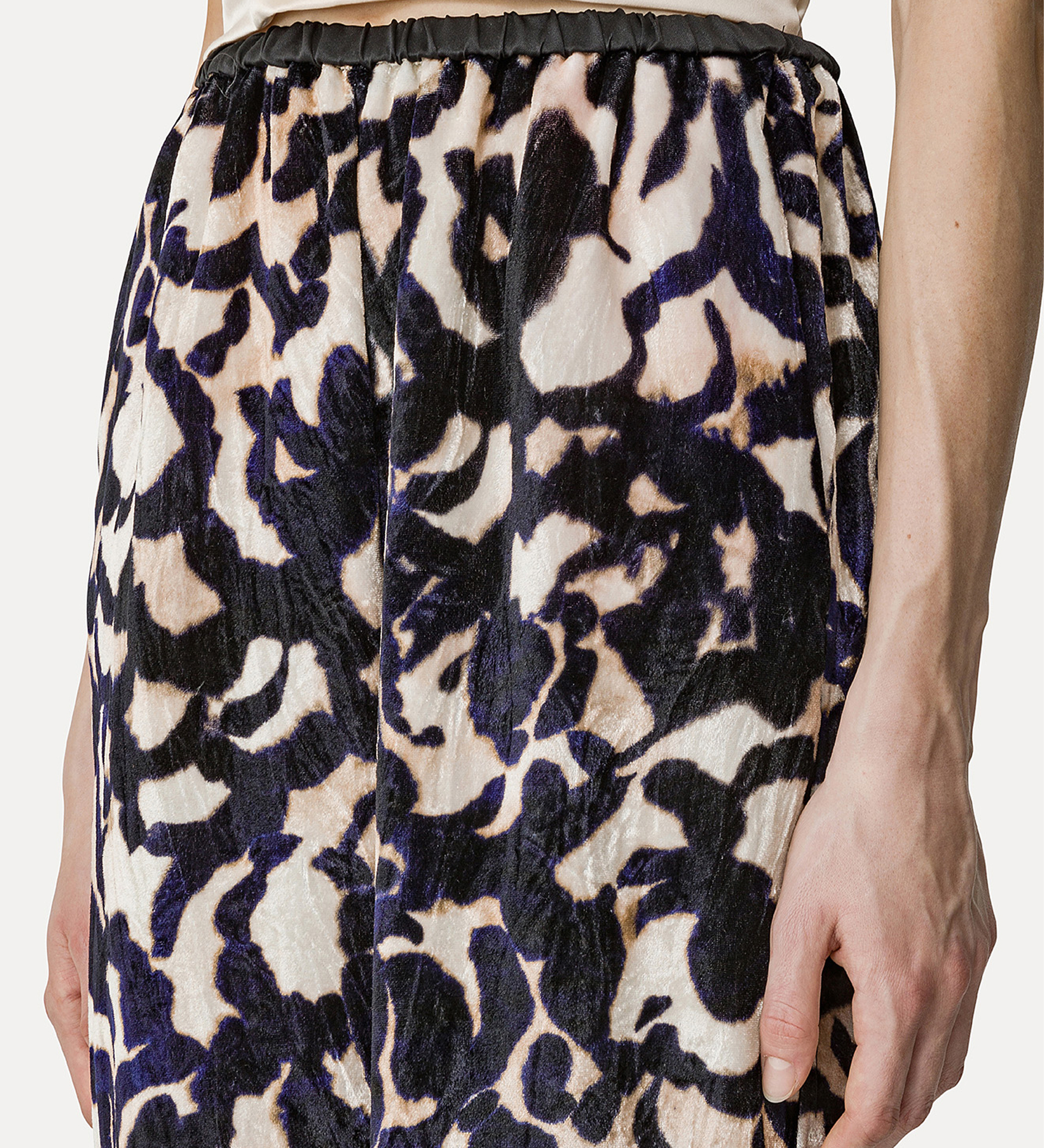 pantalone flared in velluto "rose alchemy" | forte_forte
