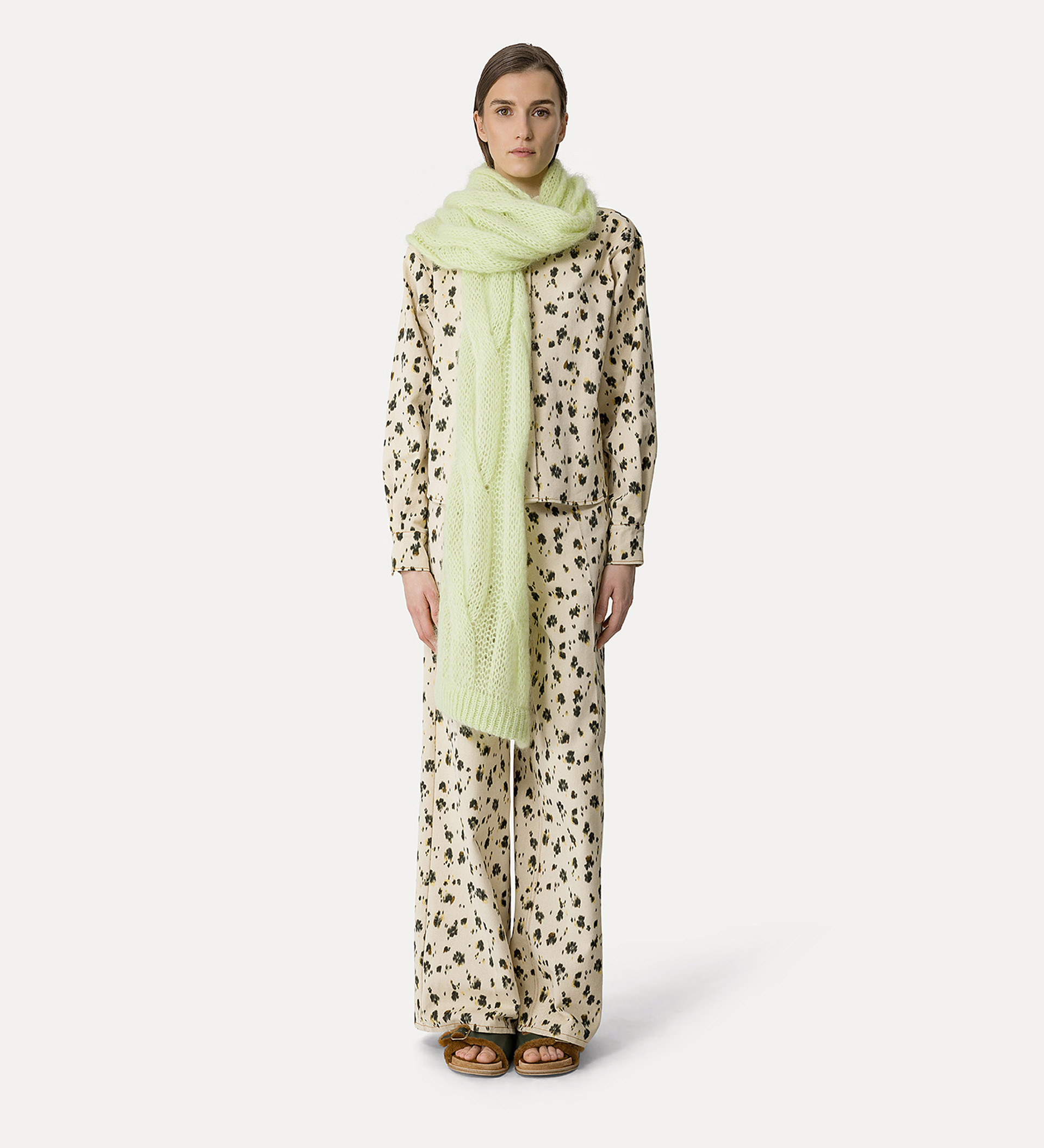 sciarpa in mohair a trecce | forte_forte