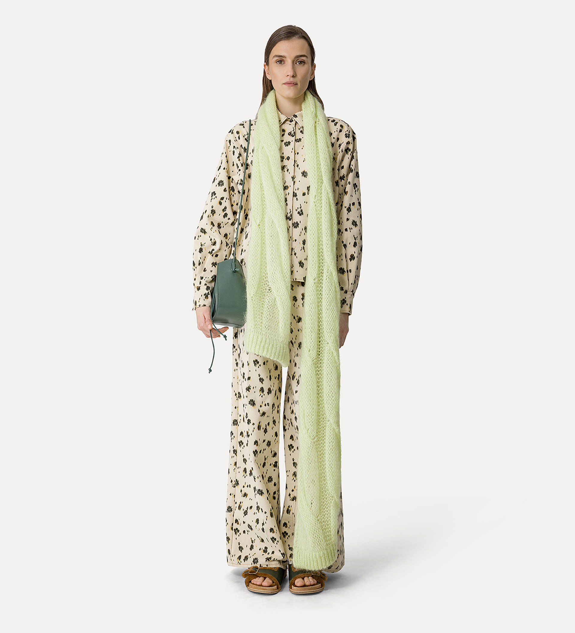 sciarpa in mohair a trecce | forte_forte
