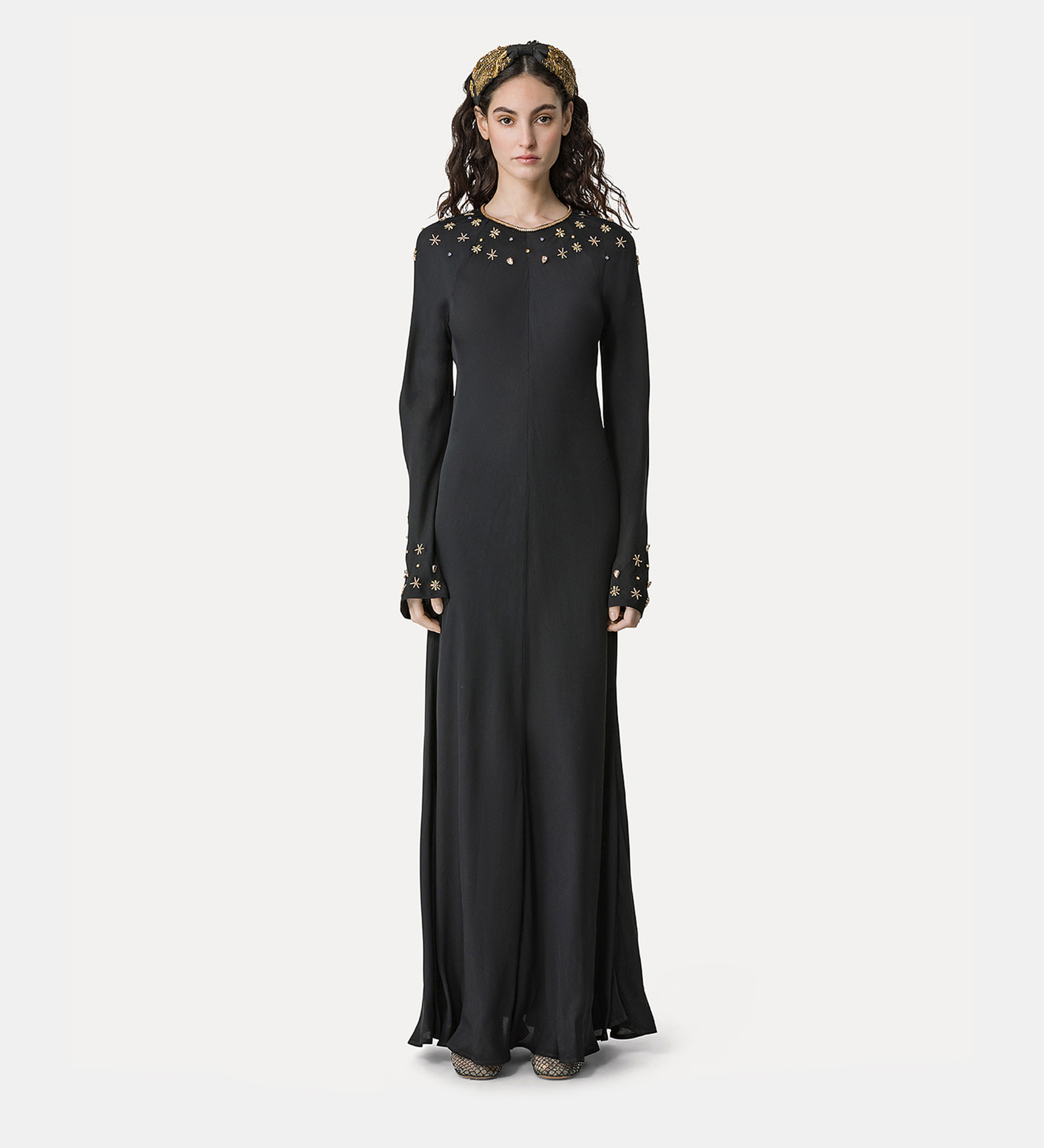 “the stars of bali” dress in viscose georgette | forte_forte