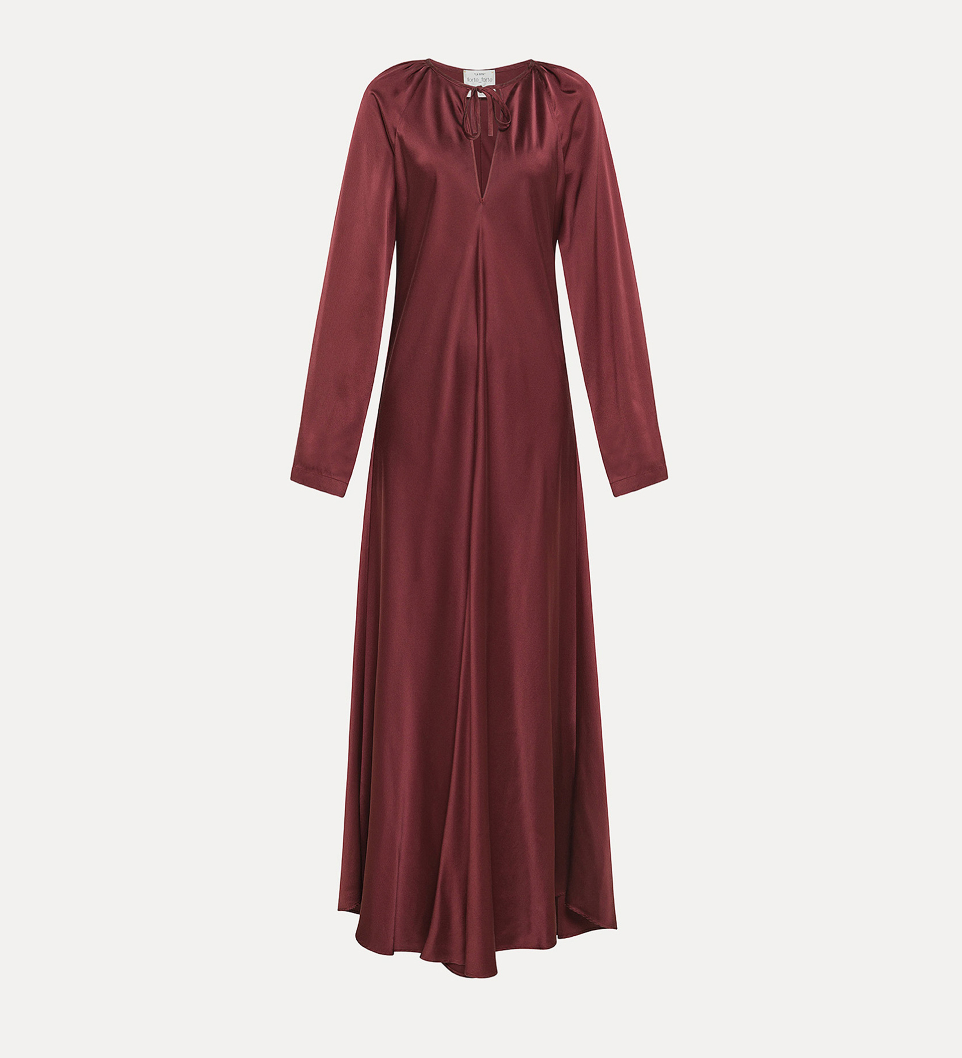 kaftan dress in silk satin | forte_forte