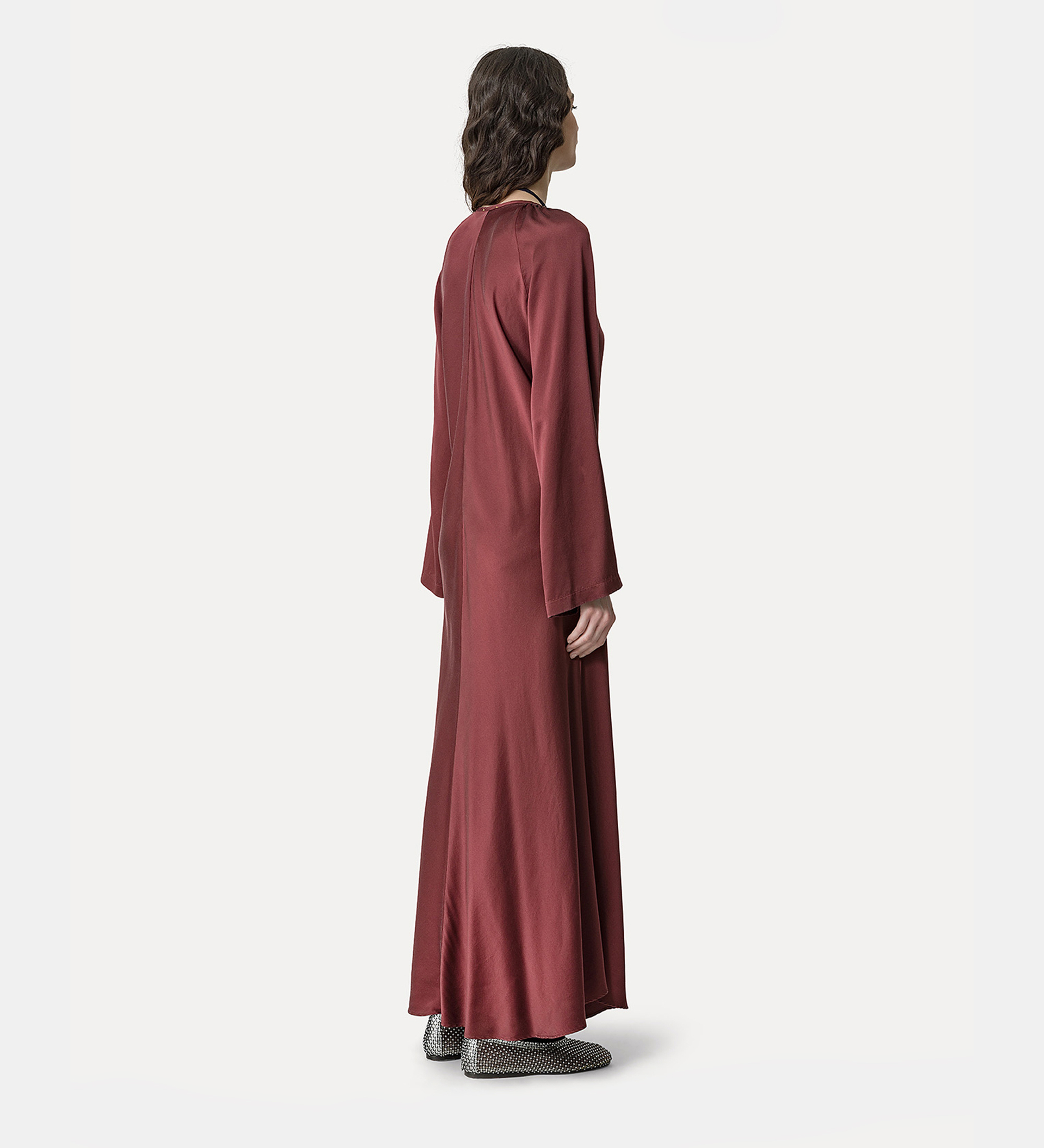 kaftan dress in silk satin | forte_forte