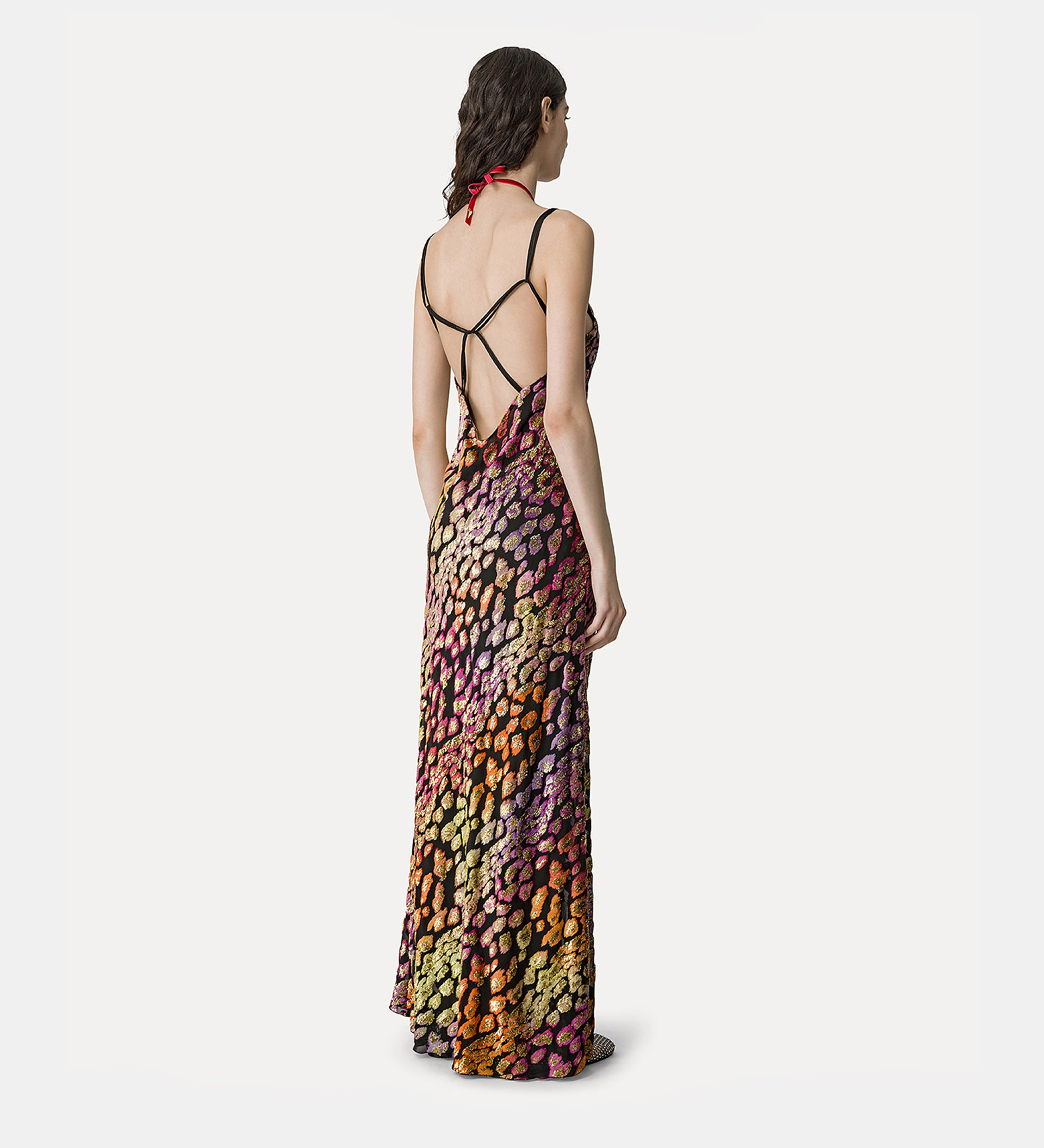 “l'incanto di bali” slip dress in fil coupé | forte_forte