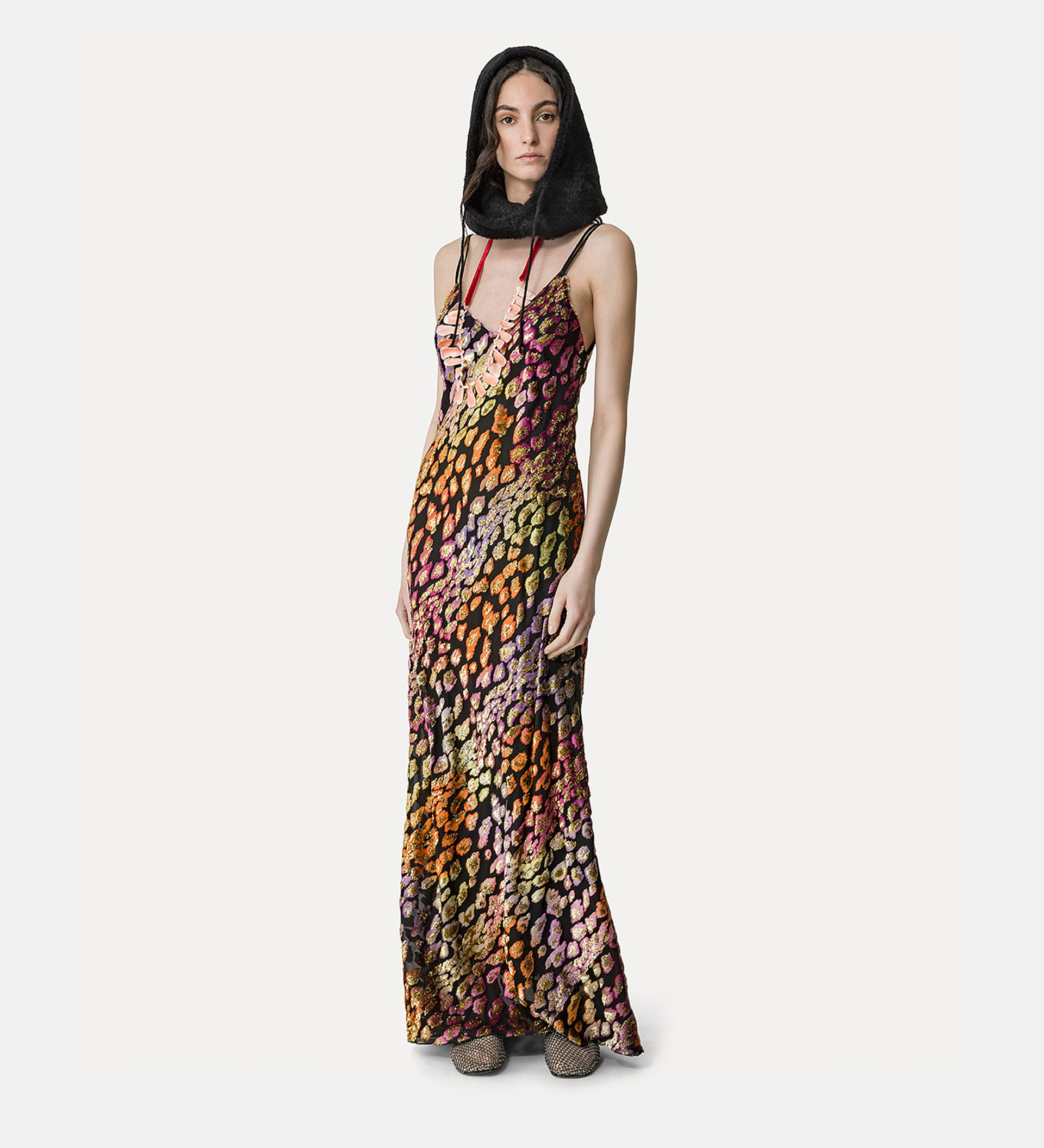 “l'incanto di bali” slip dress in fil coupé | forte_forte