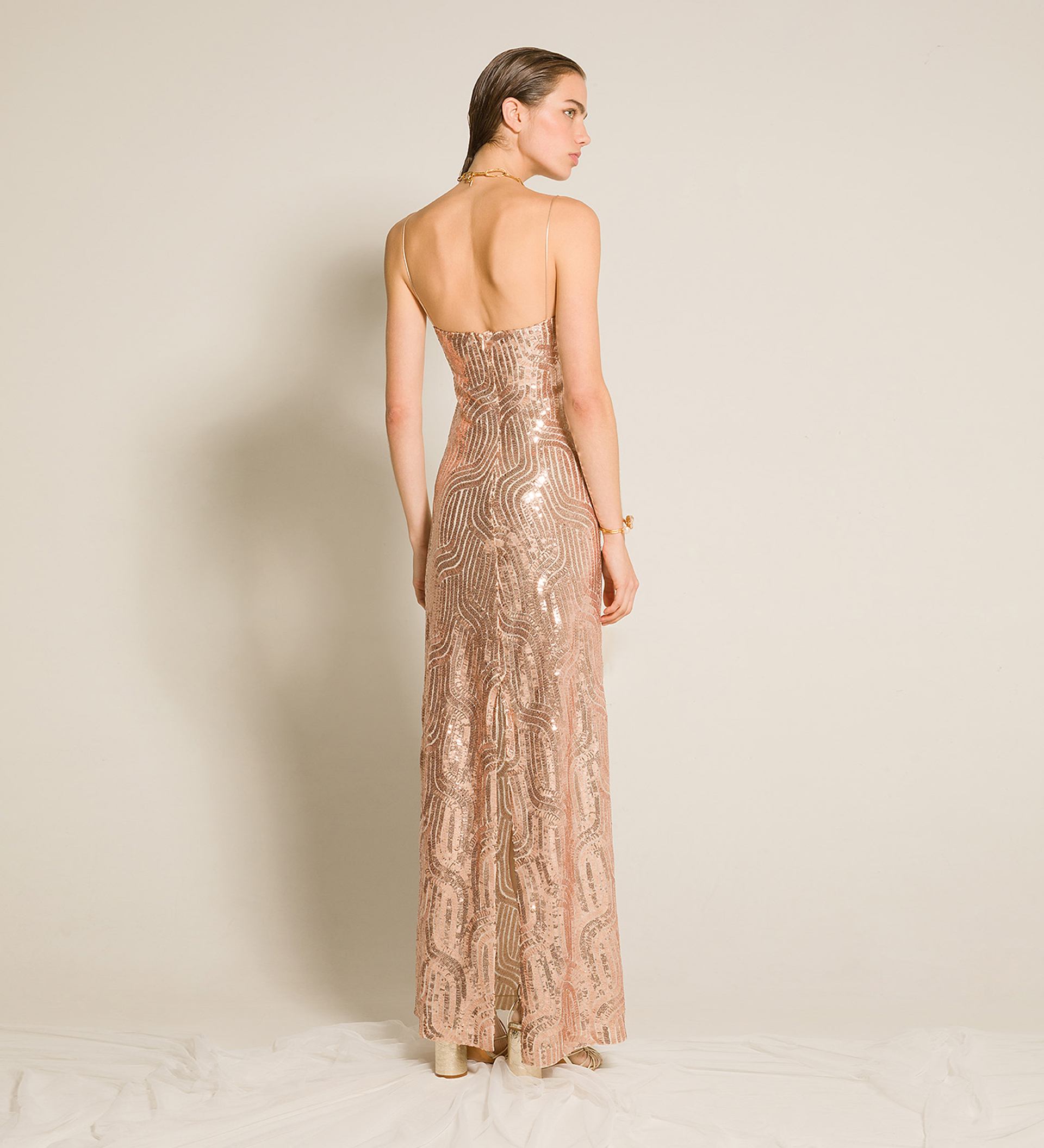 chic dress in micro–sequins | forte_forte