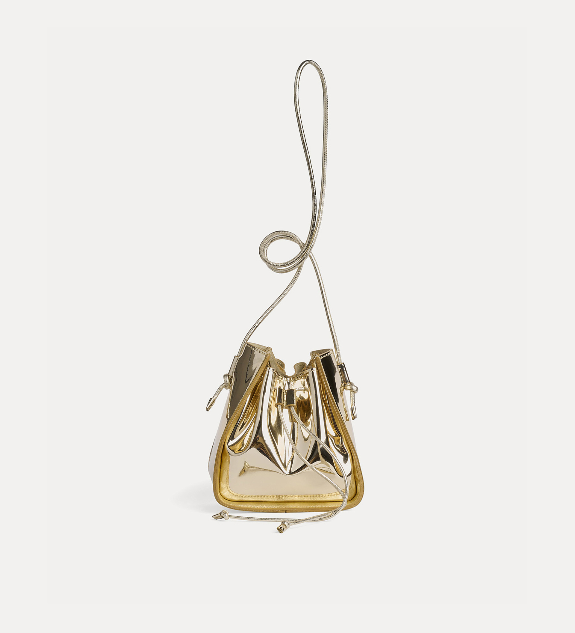 mirror–effect bucket bag | forte_forte