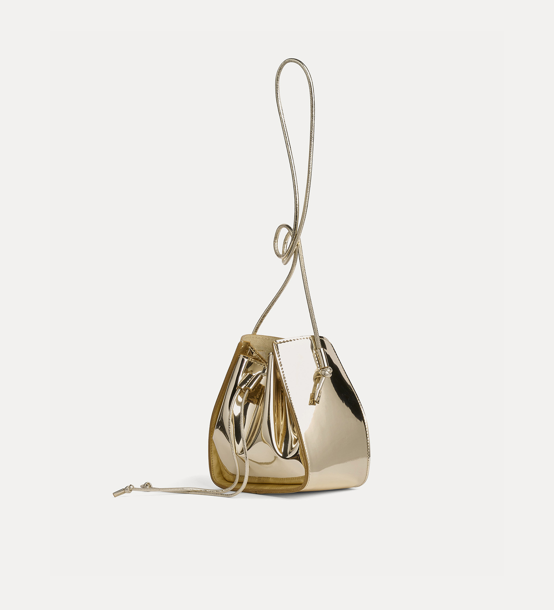 mirror–effect bucket bag | forte_forte