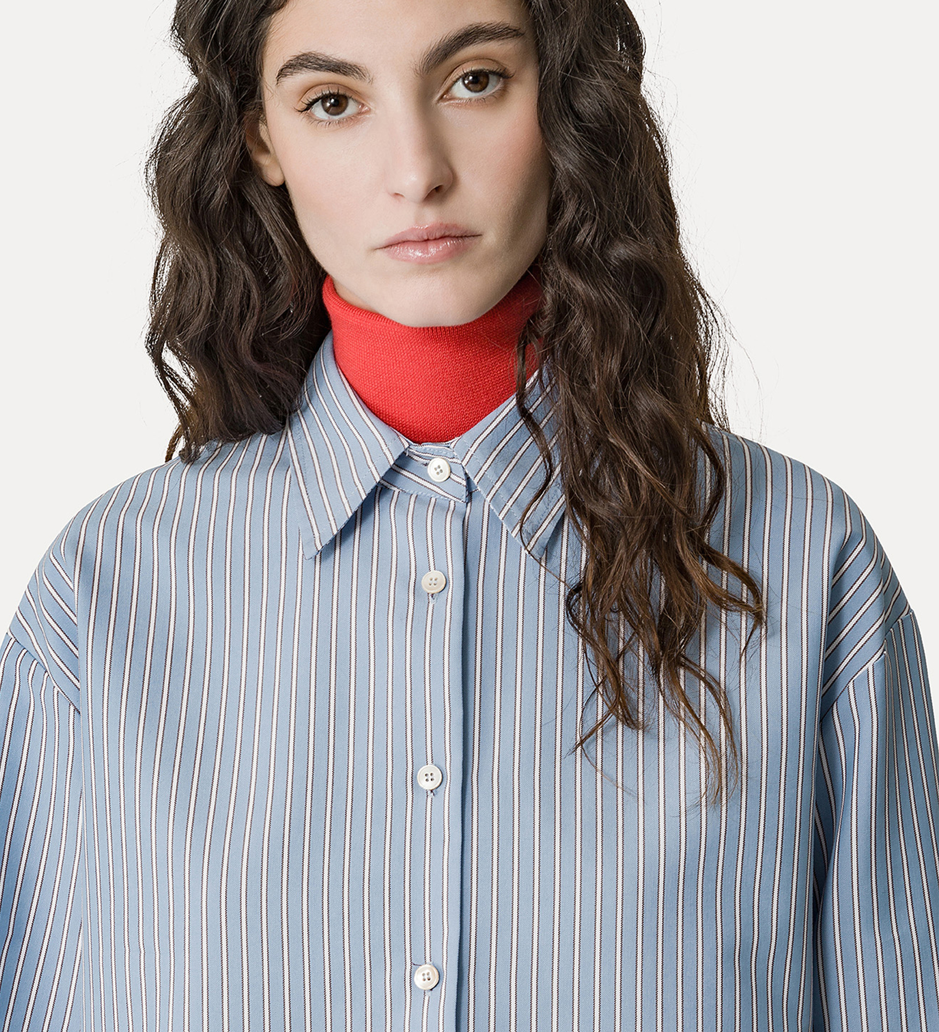 mannish shirt in striped oxford–weave cotton | forte_forte