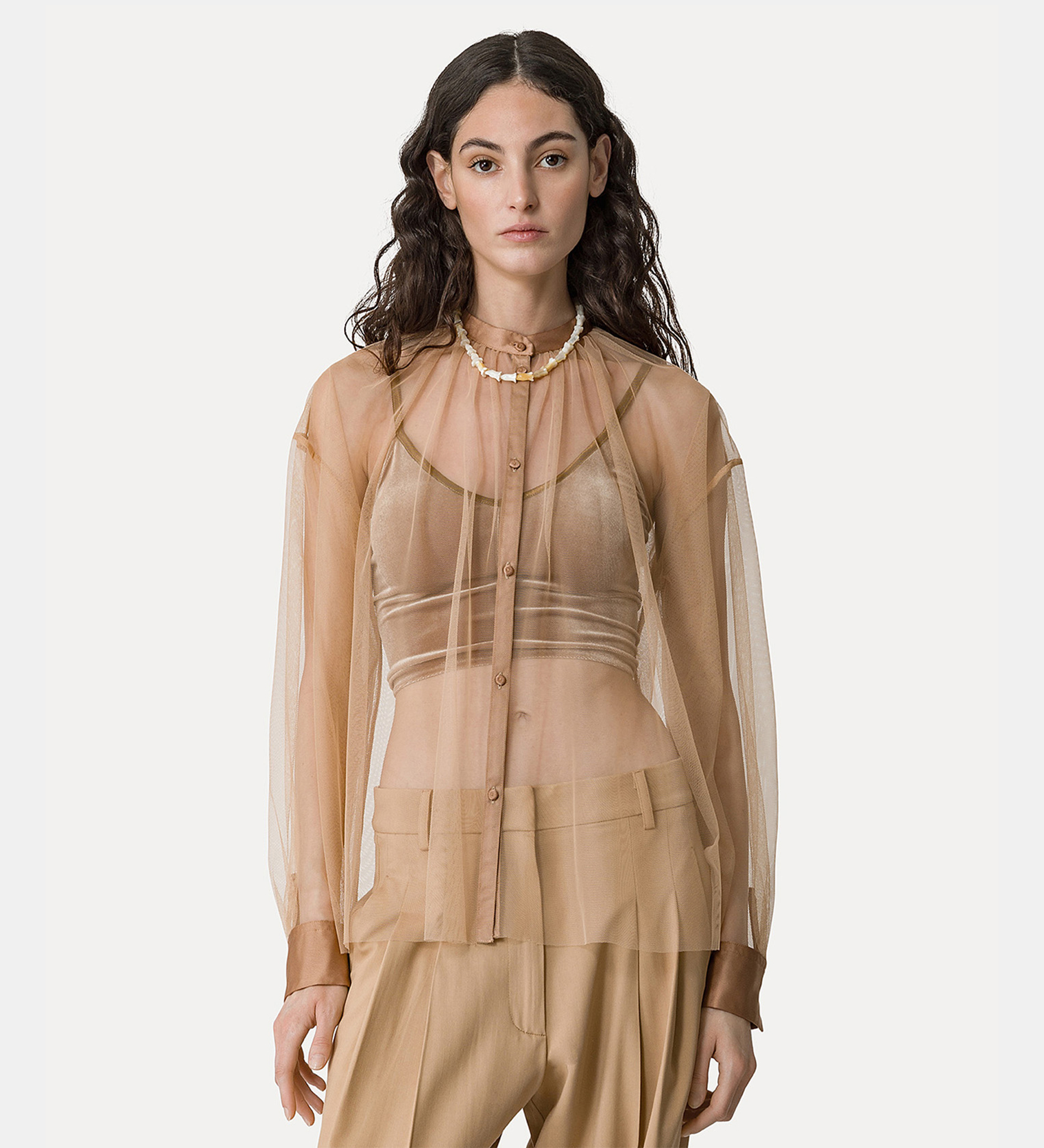 bohemian shirt in tulle | forte_forte