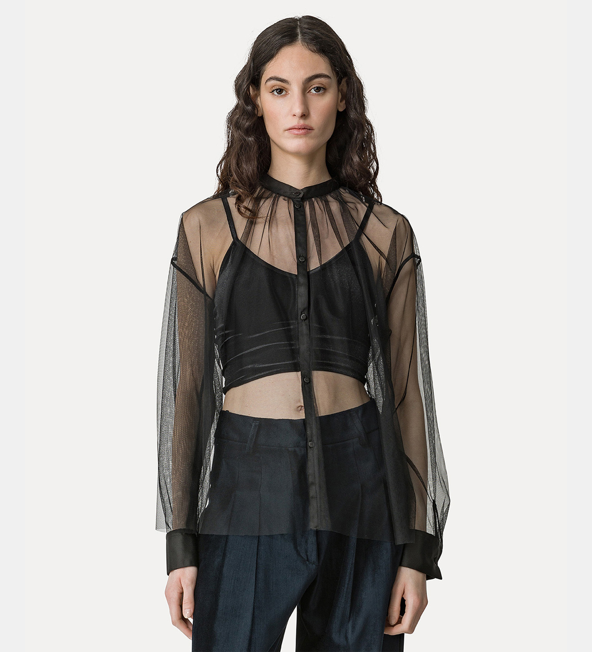 bohemian shirt in tulle | forte_forte