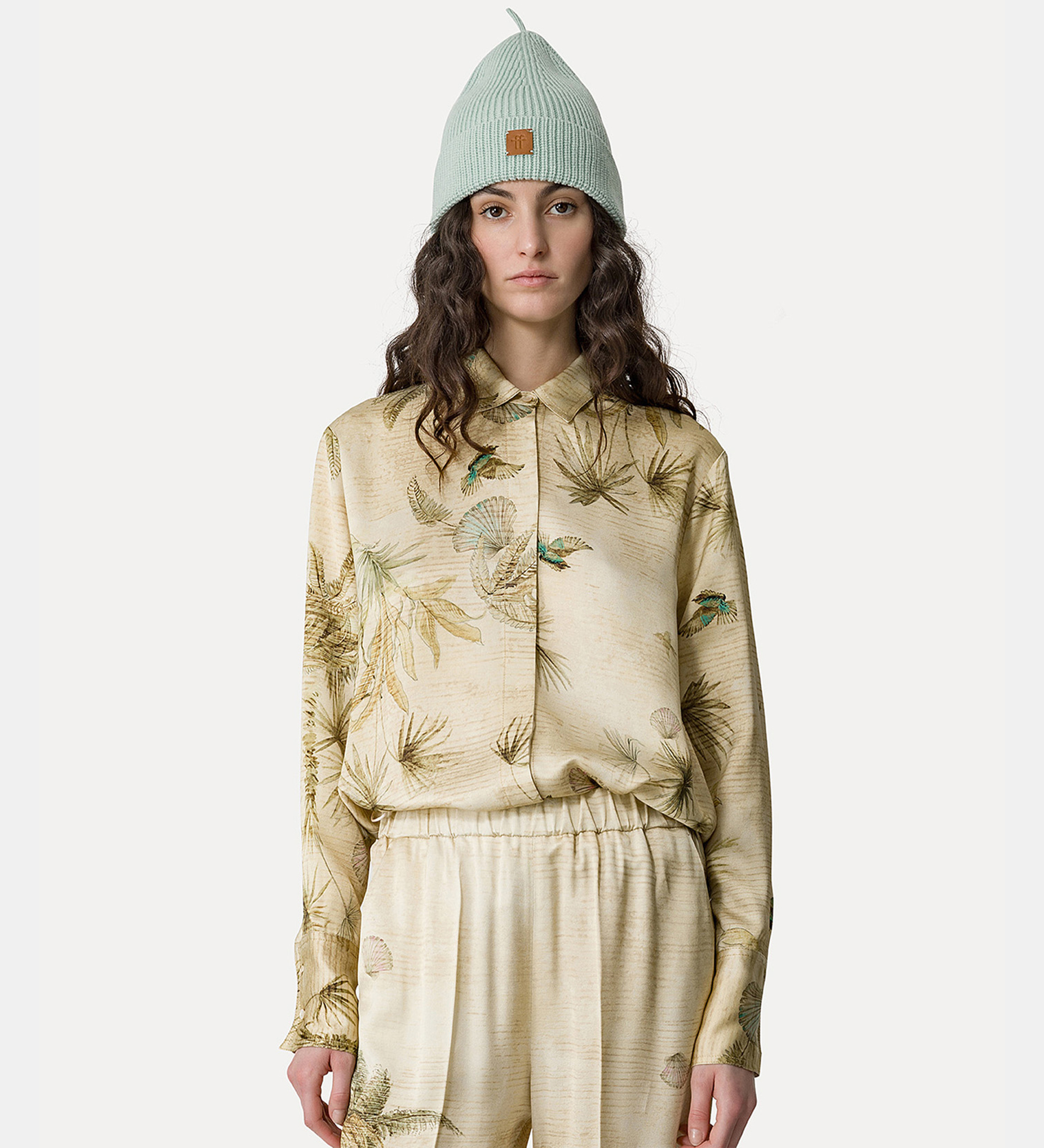 “the sacred forest” shirt in satin envers | forte_forte