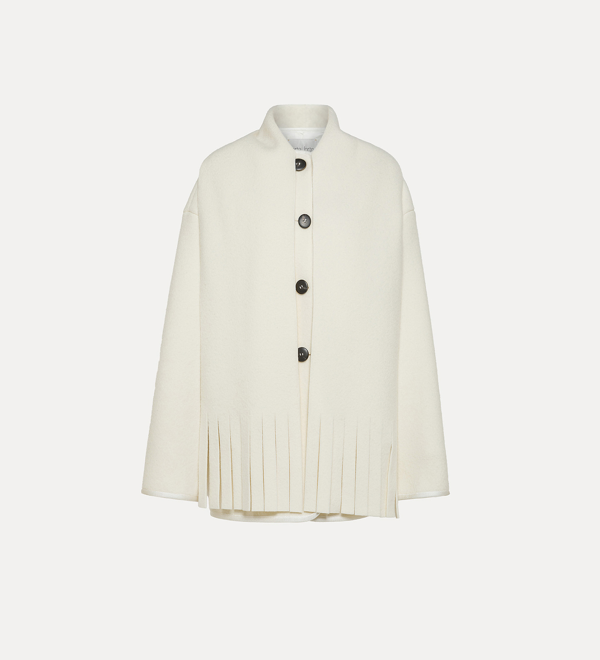 wool–cloth jacket with a detachable scarf | forte_forte