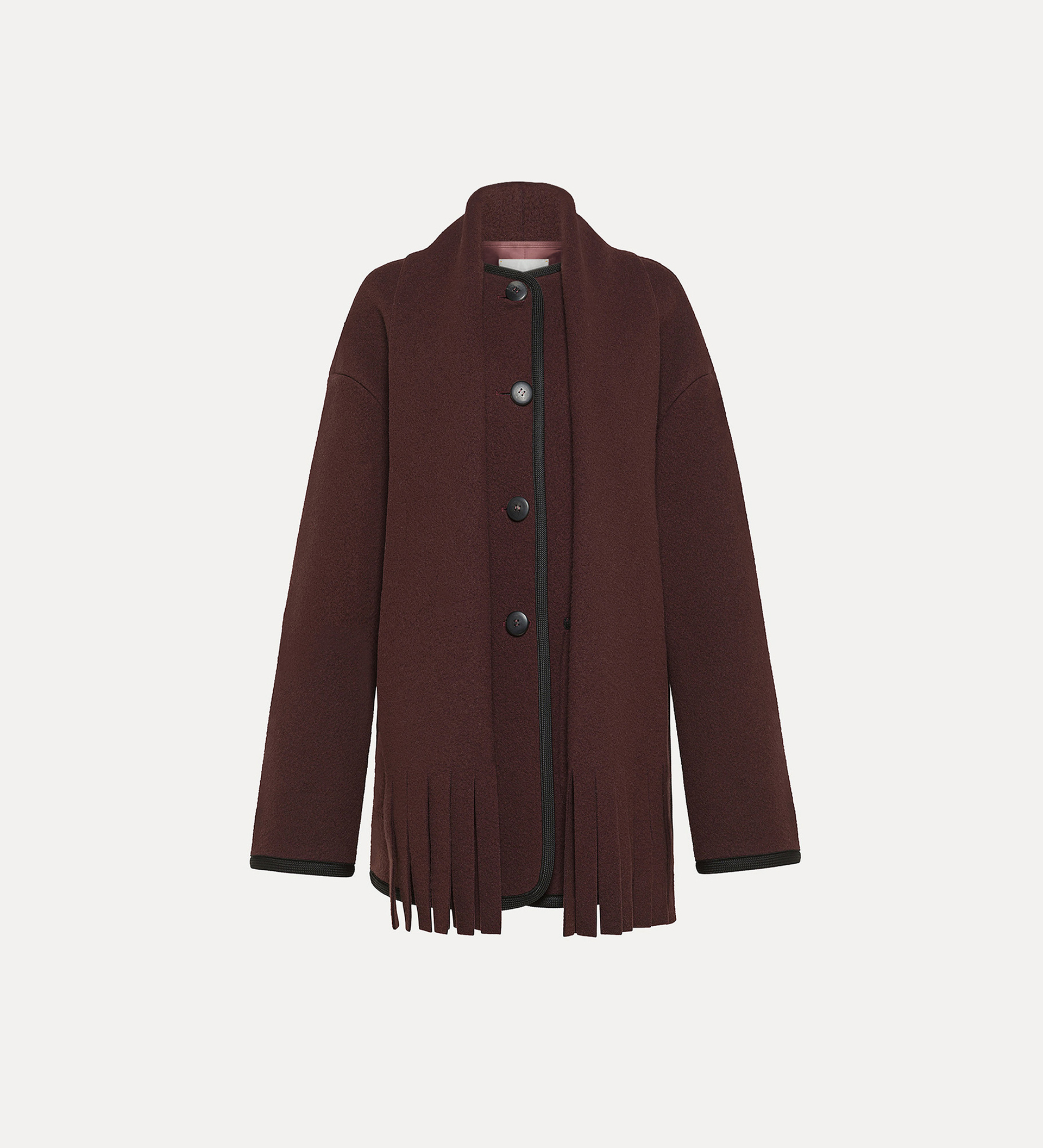wool–cloth jacket with a detachable scarf | forte_forte