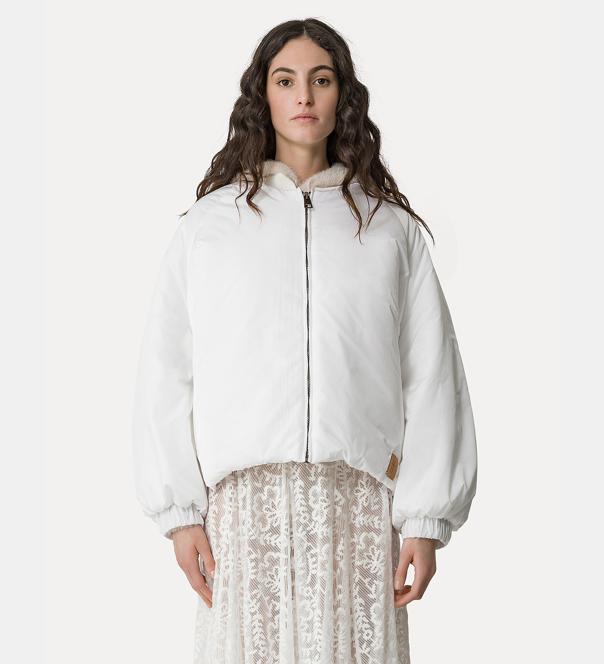 padded nylon bomber jacket | forte_forte