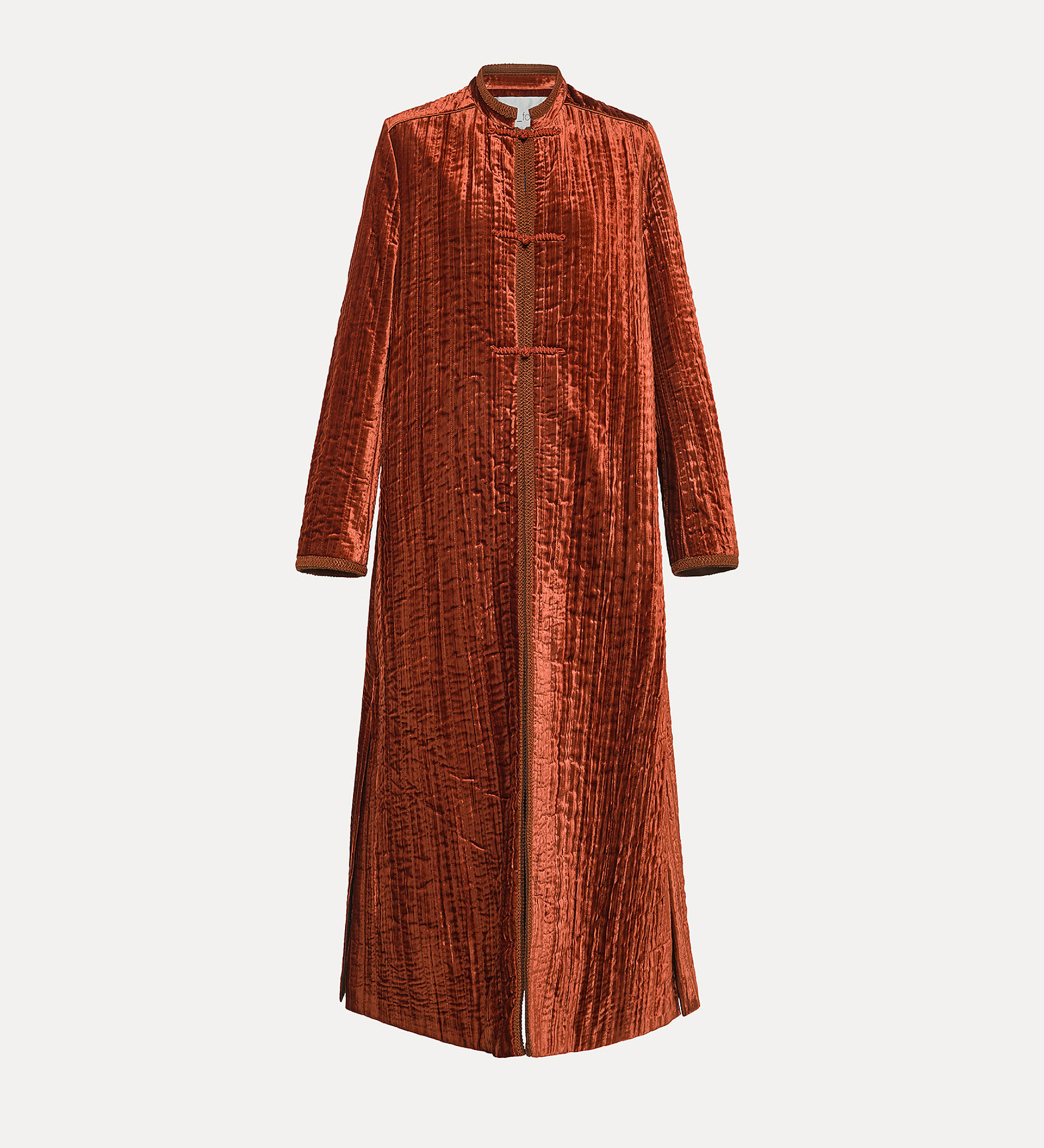 coat in quilted pleated velvet | forte_forte