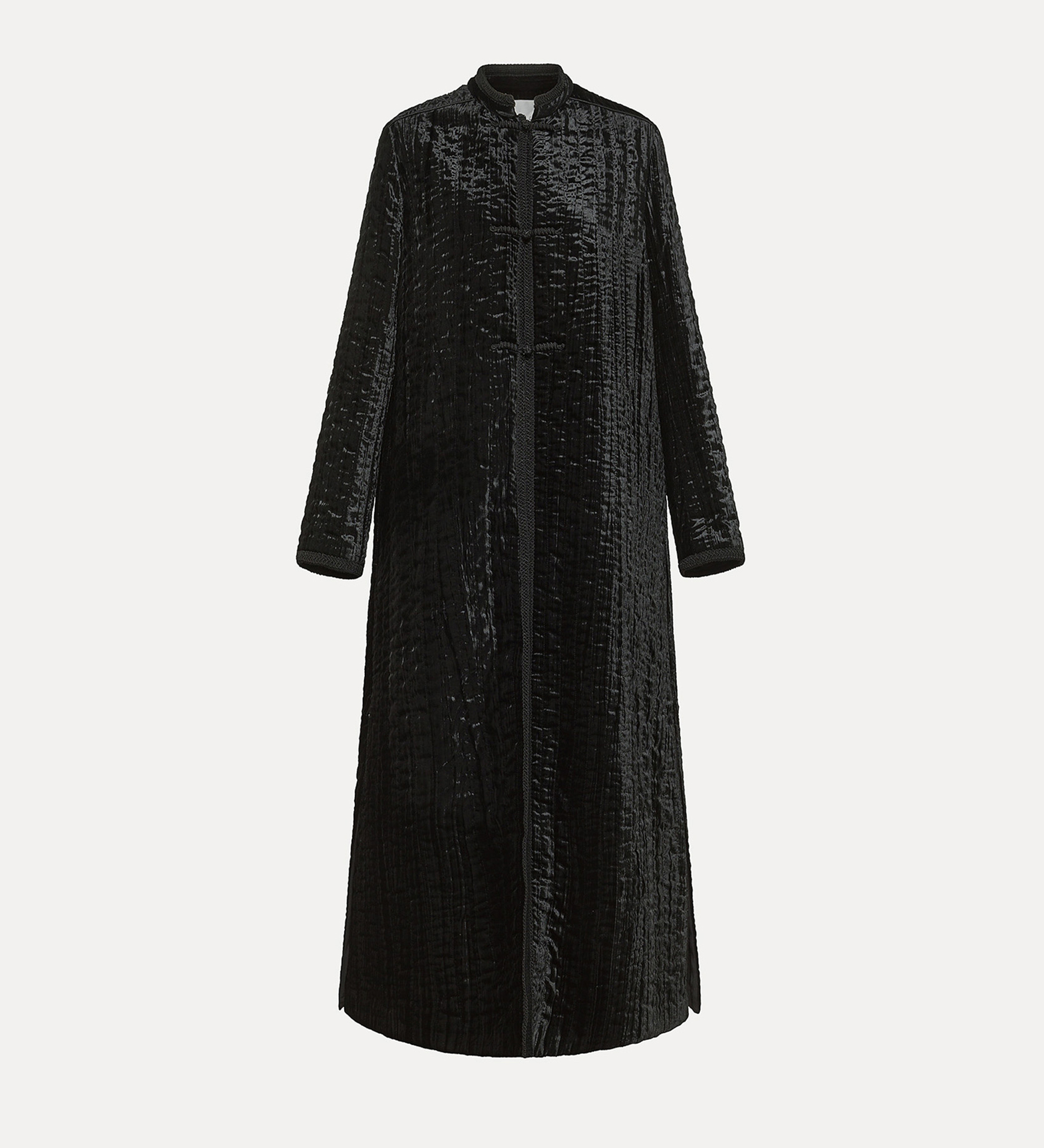 coat in quilted pleated velvet | forte_forte