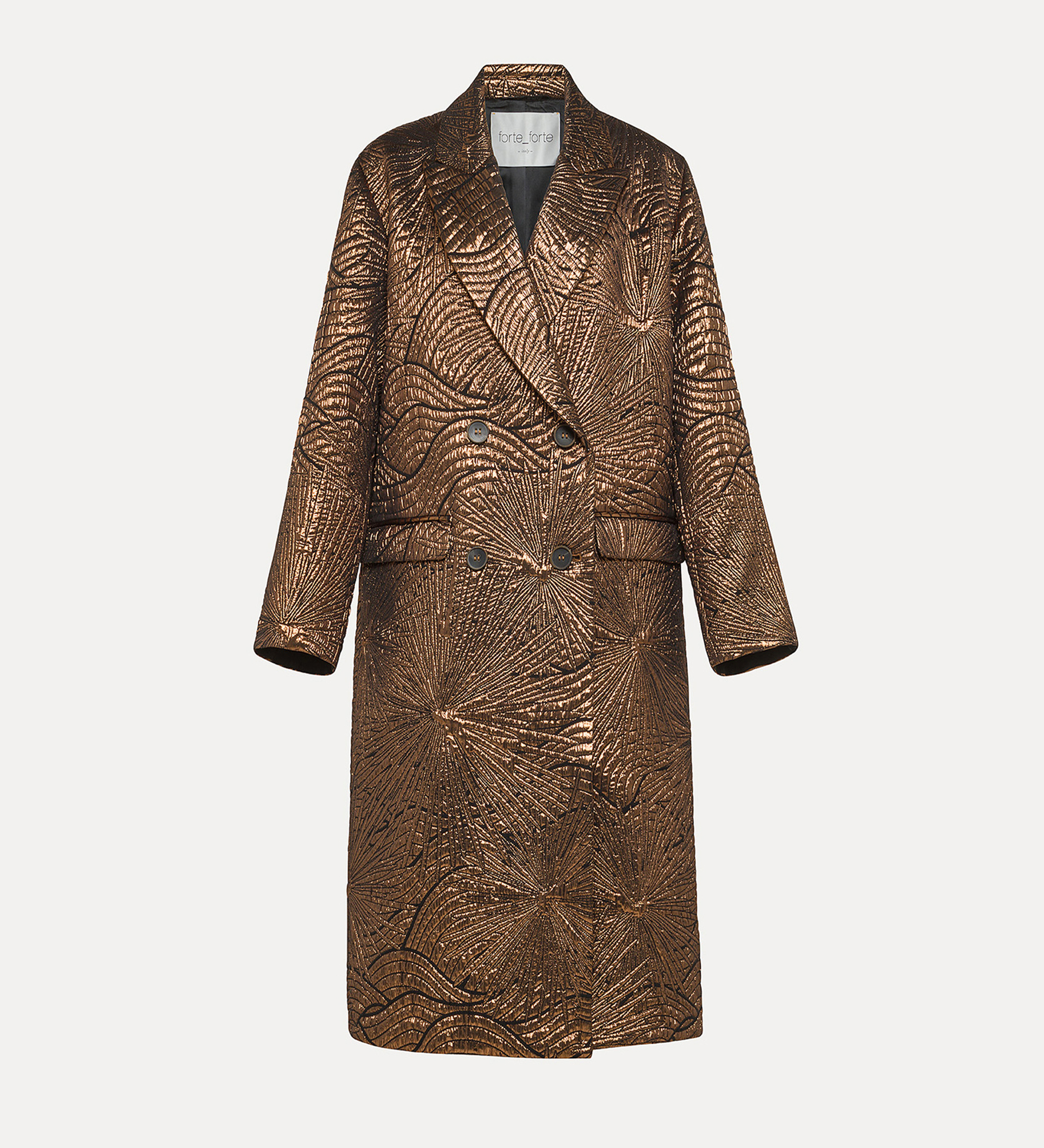 “golden sunrise” jacquard coat | forte_forte