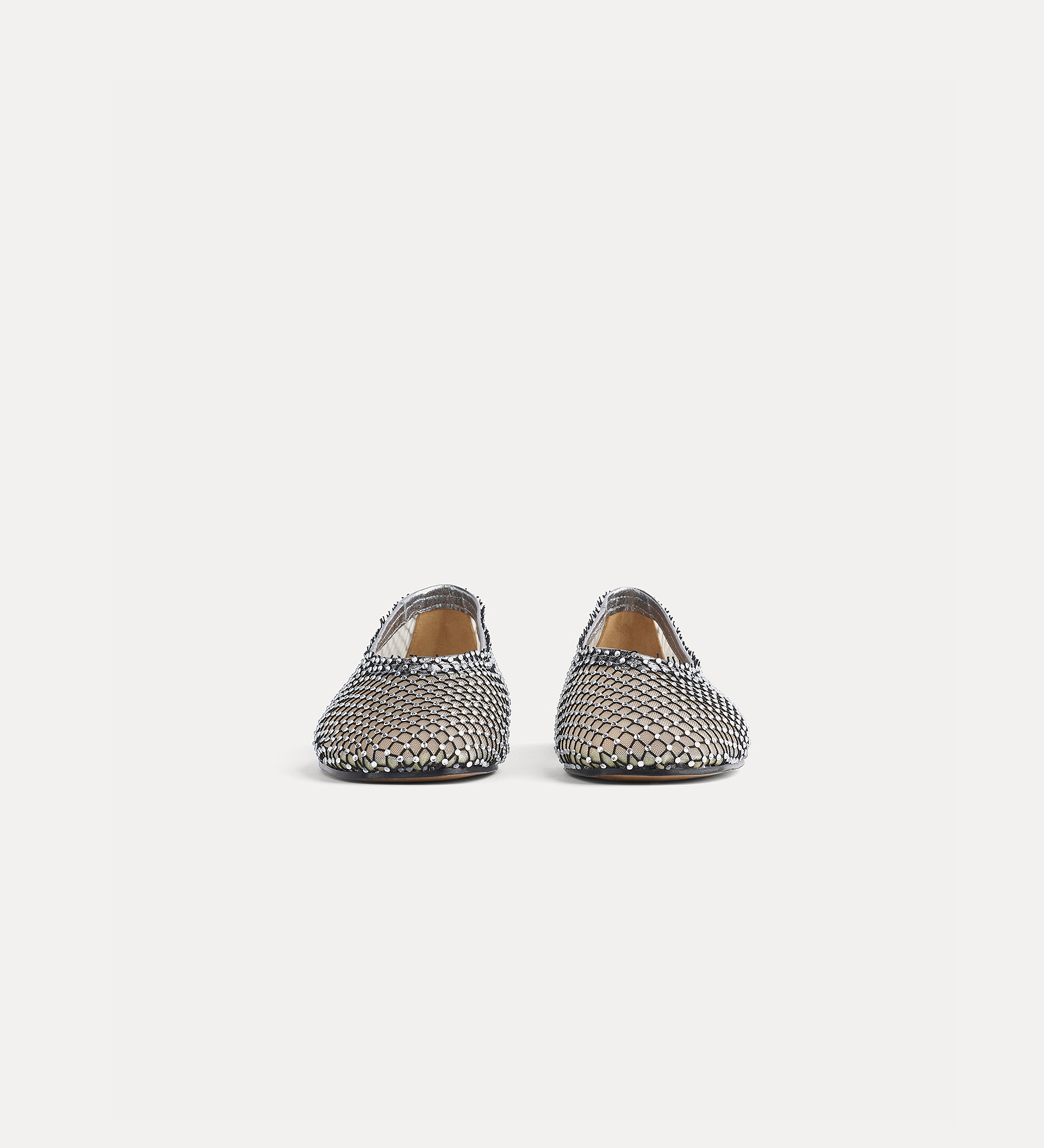 mesh ballet flat with diamanté detailing | forte_forte