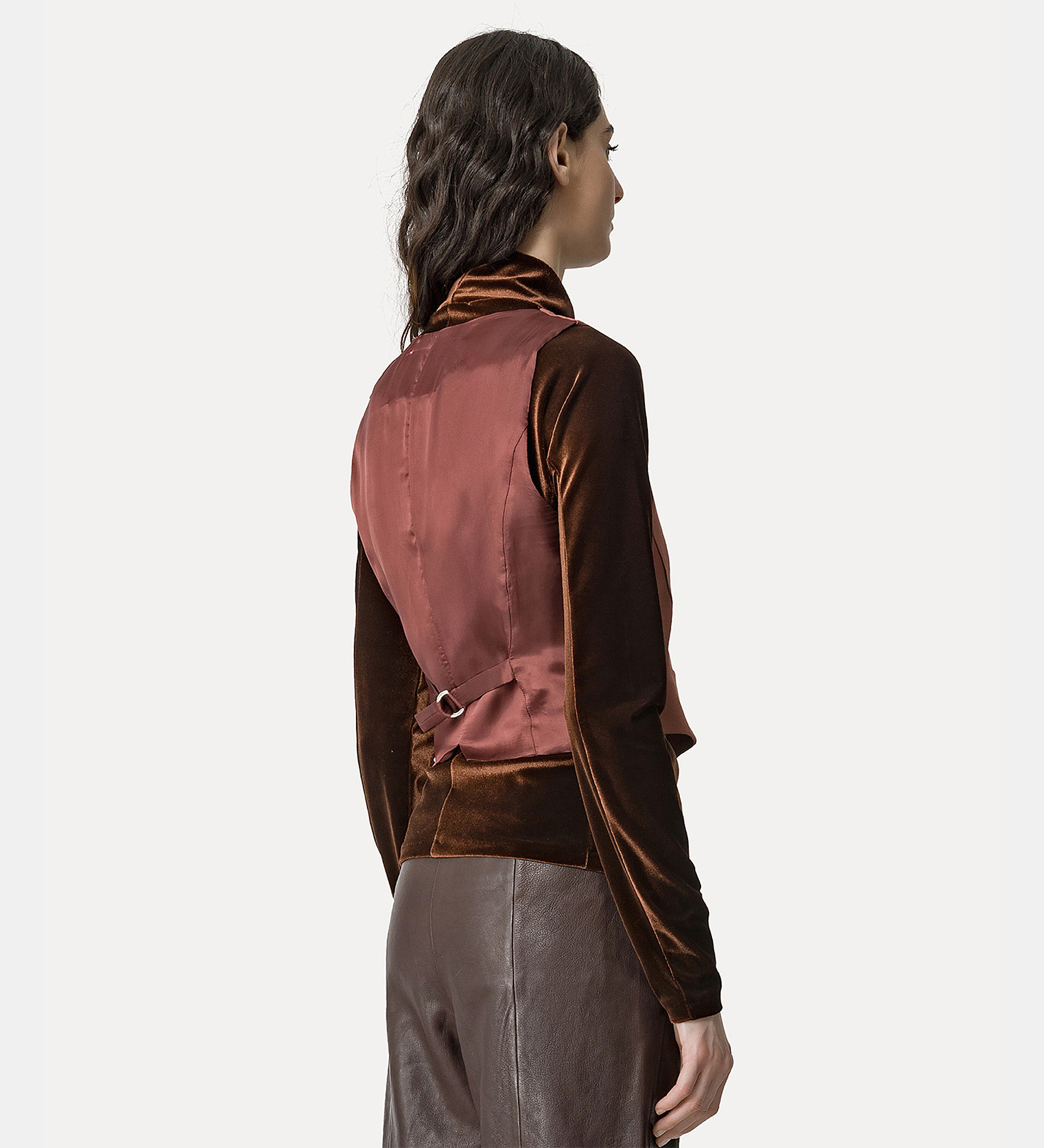 waistcoat in viscose and wool twill | forte_forte