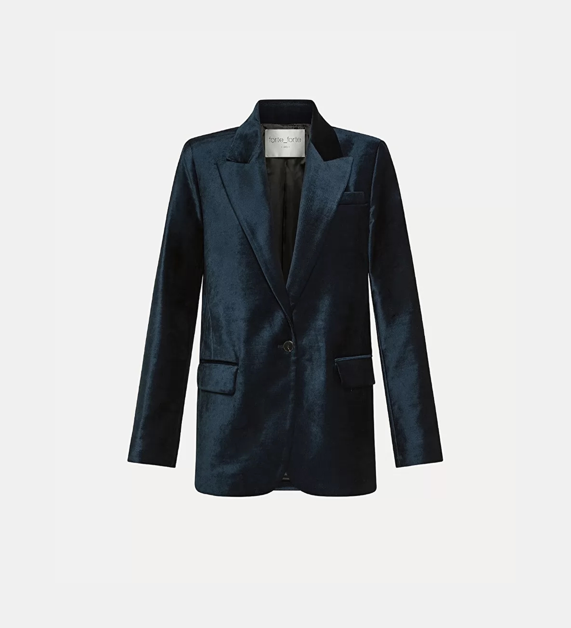 mannish jacket in stretch velvet | forte_forte