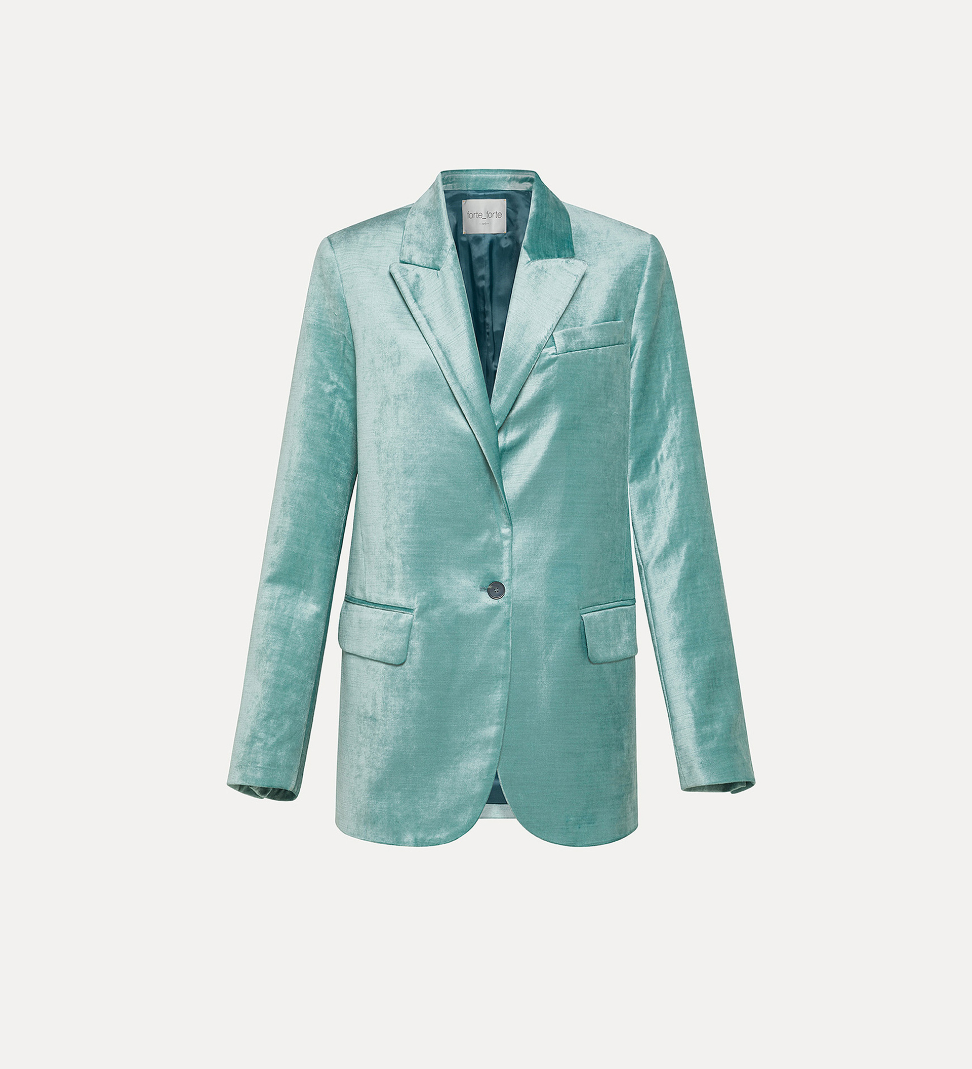 mannish jacket in stretch velvet | forte_forte