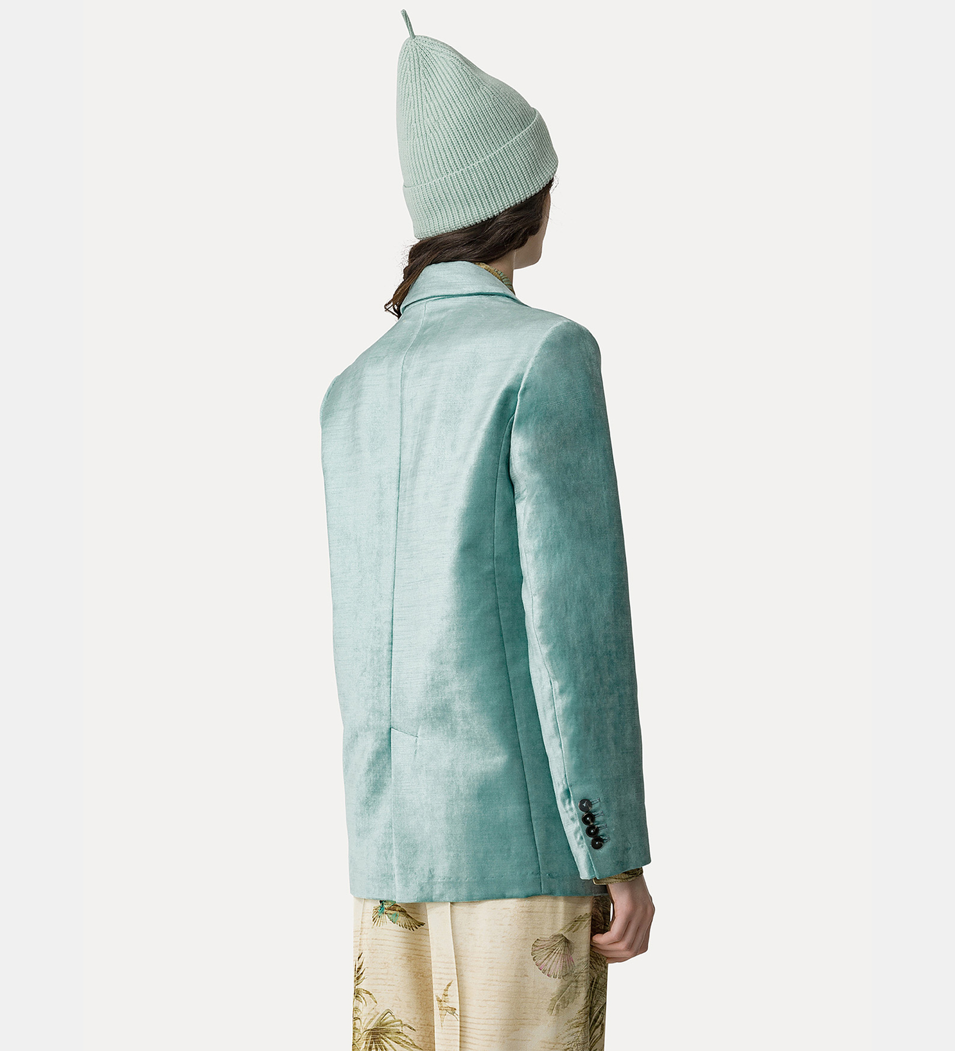 mannish jacket in stretch velvet | forte_forte