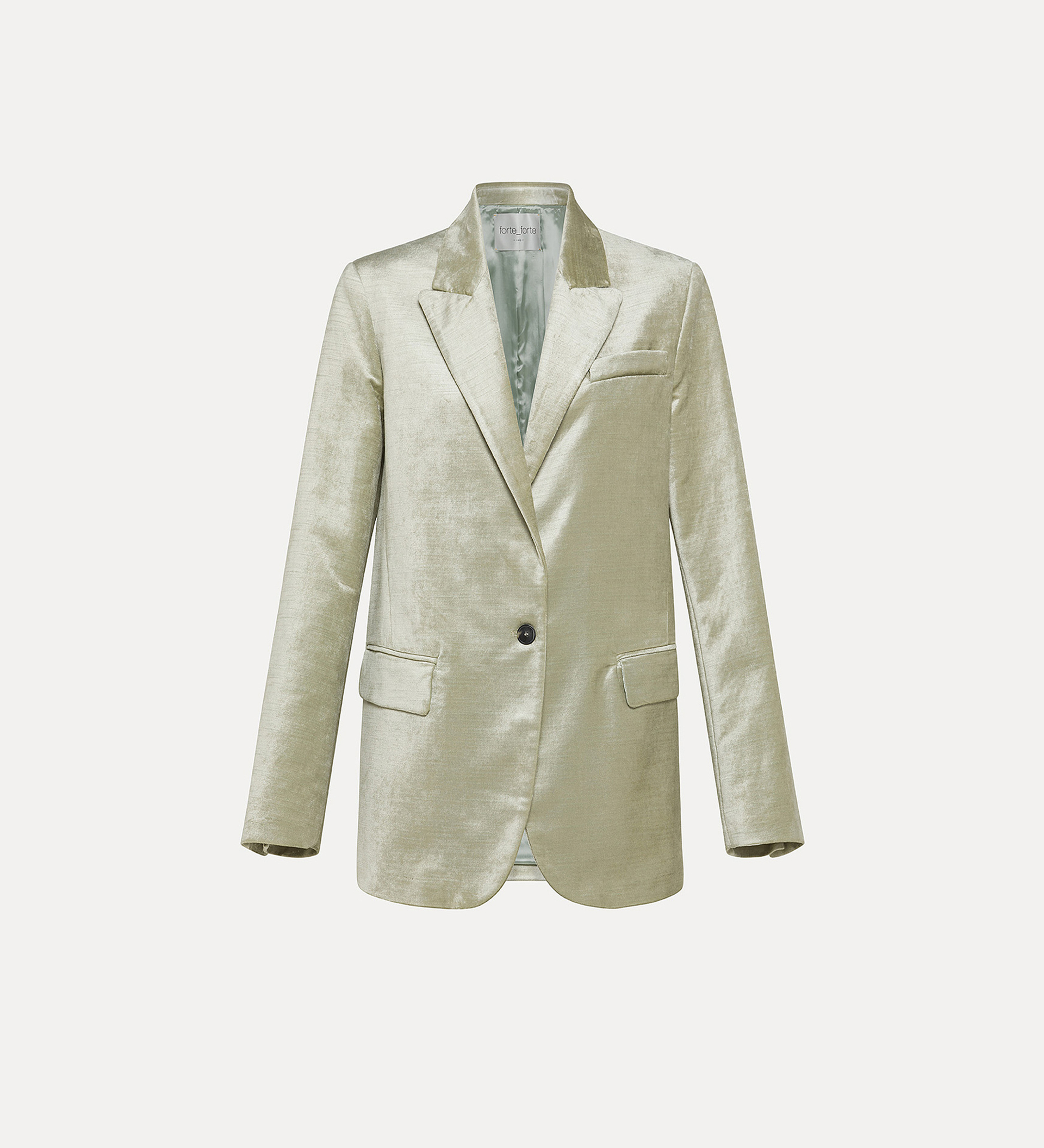 mannish jacket in stretch velvet | forte_forte